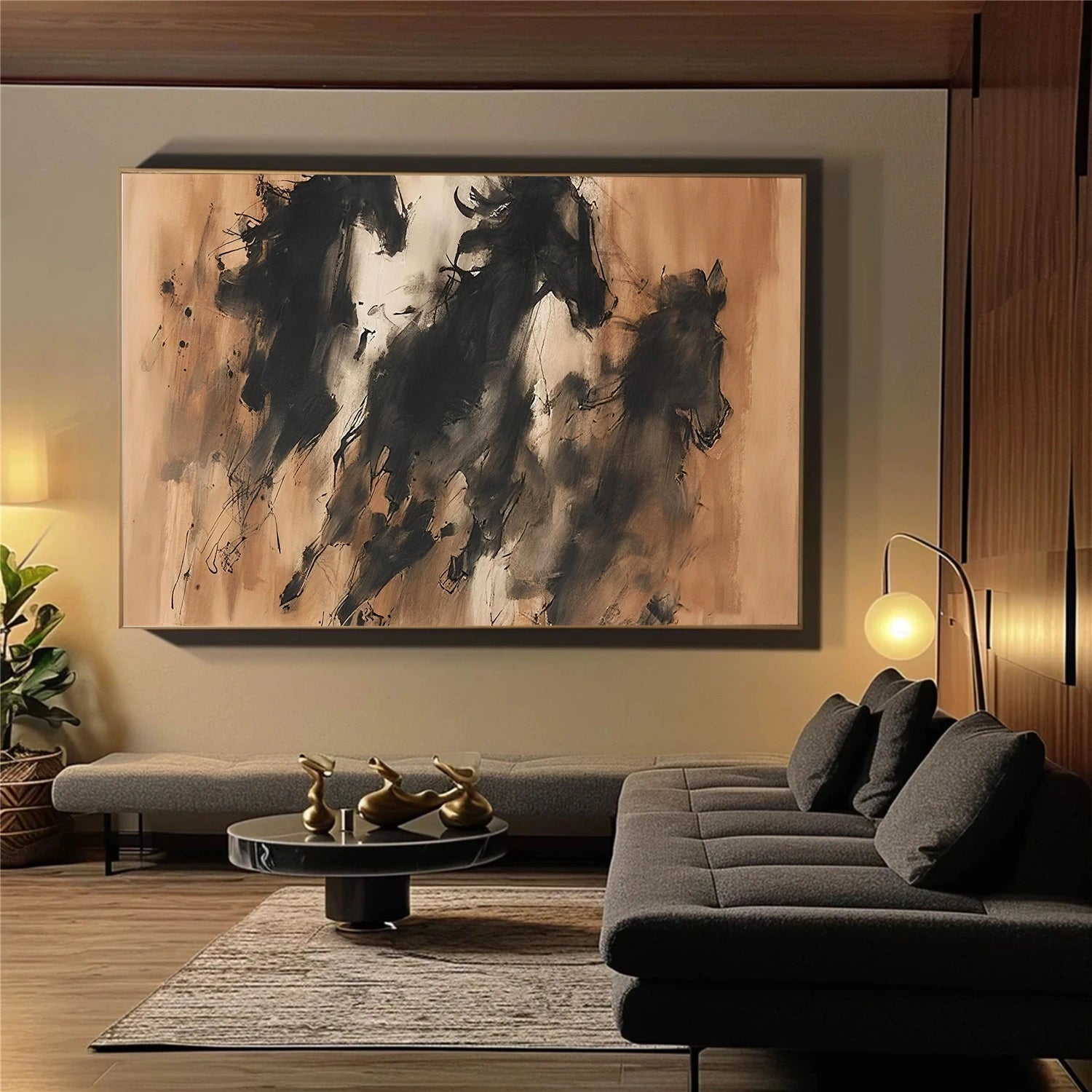 Abstract Animal Horse Wall Art #AL172