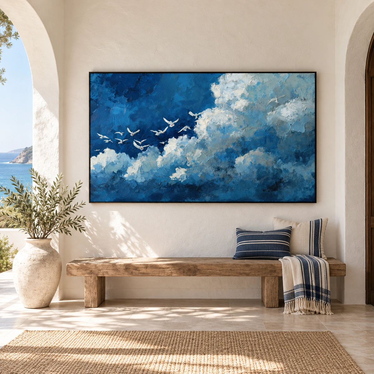 Sea & Sky Abstract Wall Art #MS375
