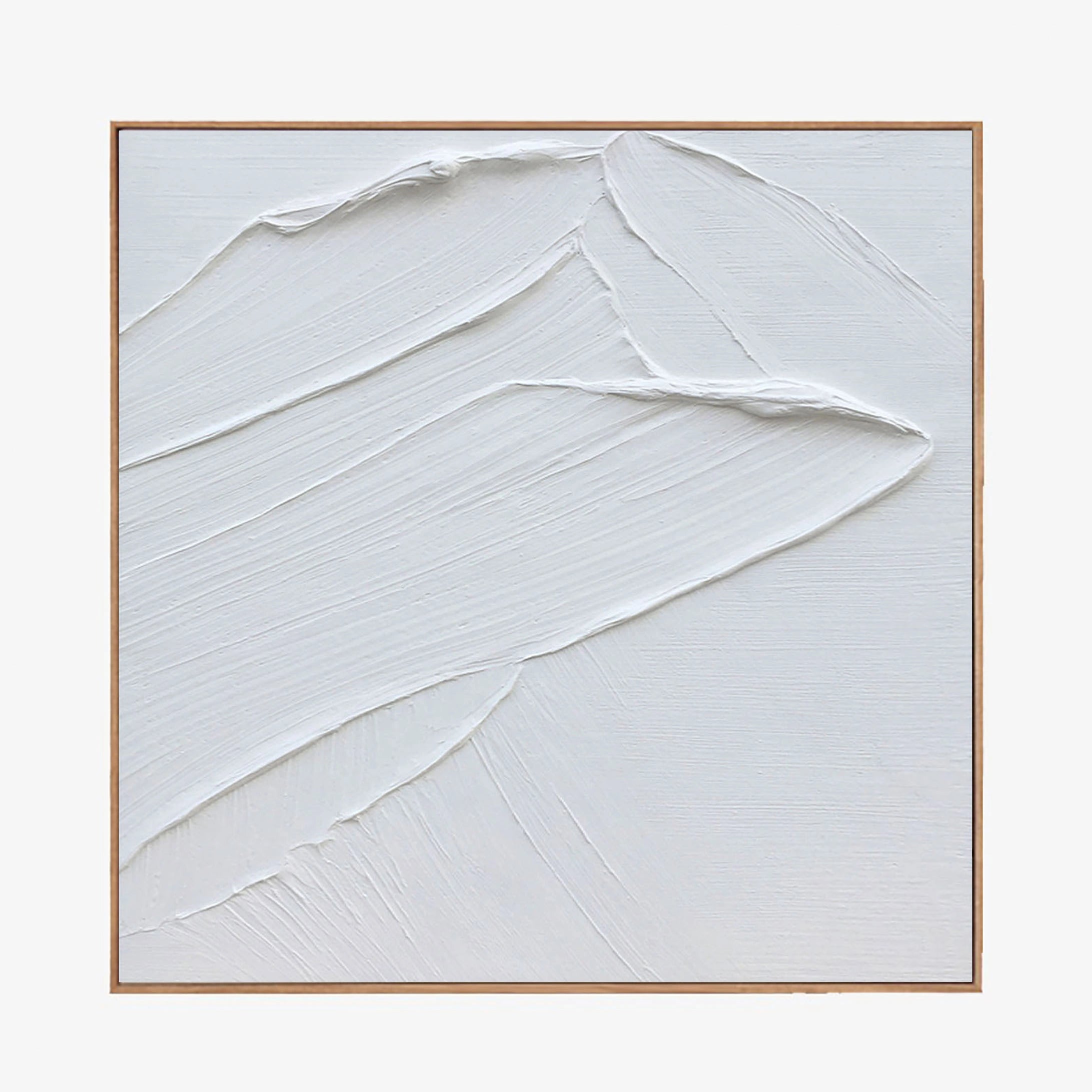 White 3D Textured Plaster Painting Original Abstract Minimalist Artwork