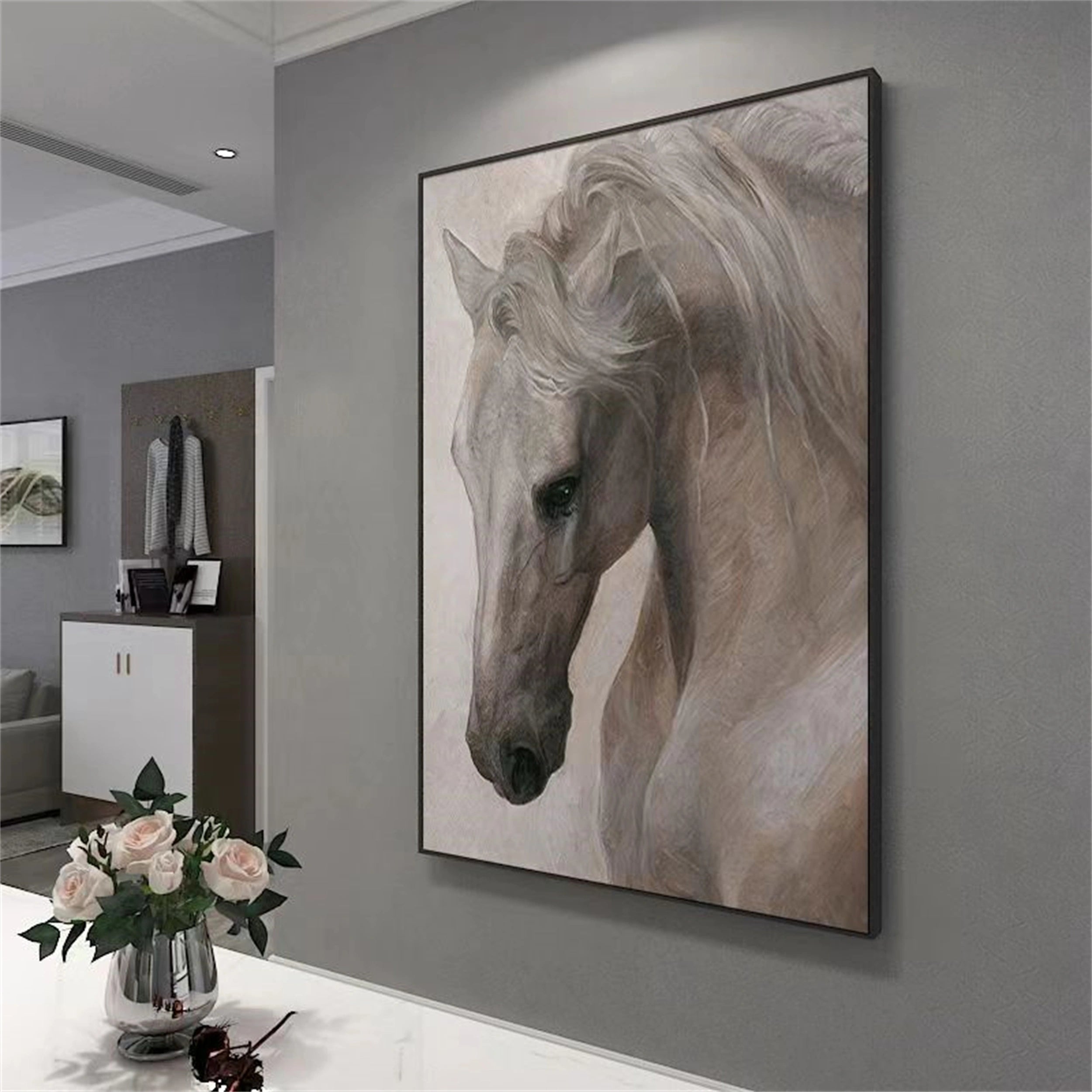 Colorful Horse Abstract Animal Wall Art #AL022