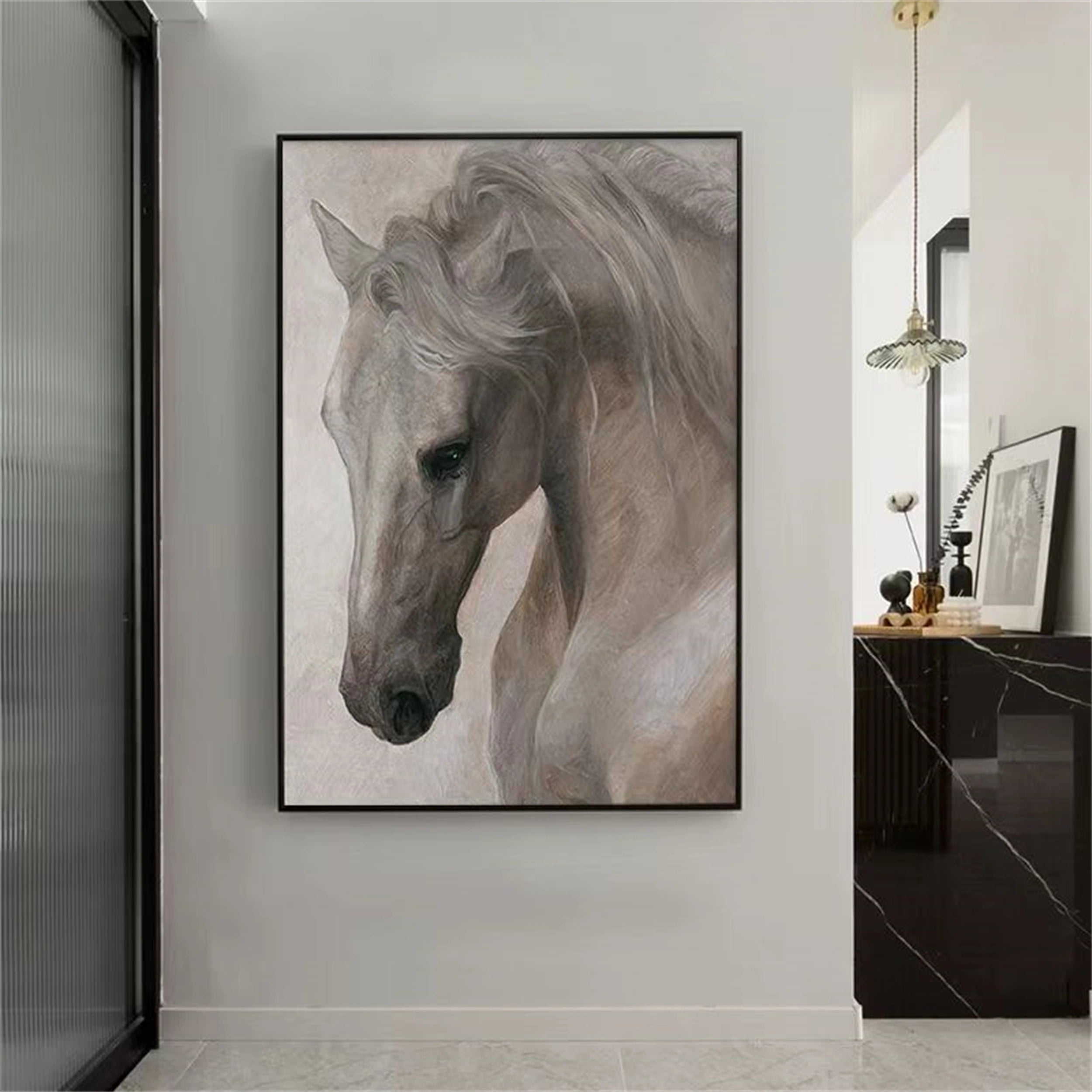 Colorful Horse Abstract Animal Wall Art #AL022