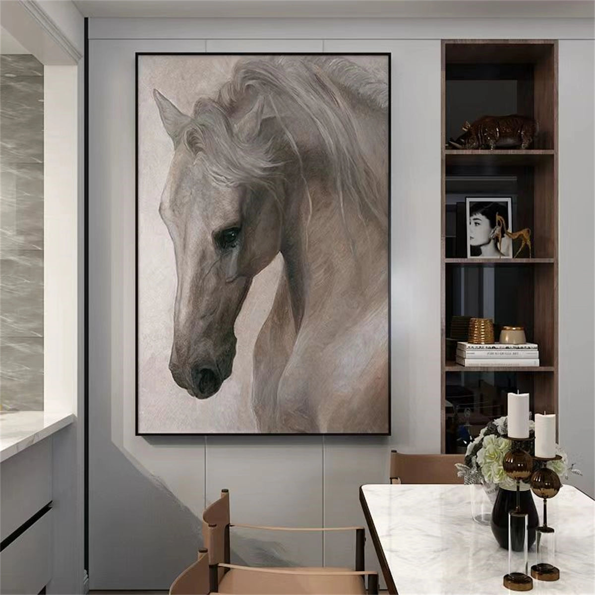 Colorful Horse Abstract Animal Wall Art #AL022