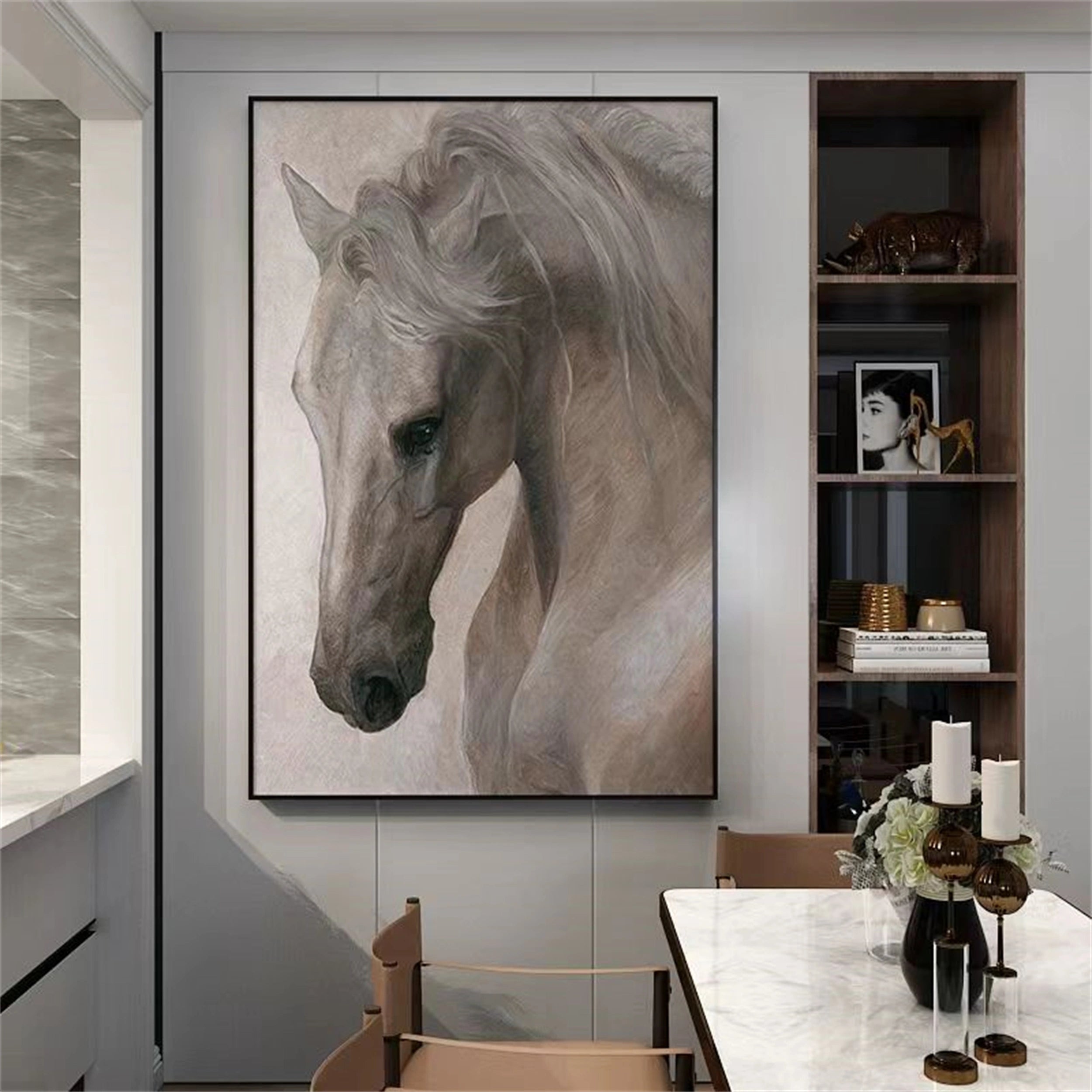 Colorful Horse Abstract Animal Wall Art #AL022