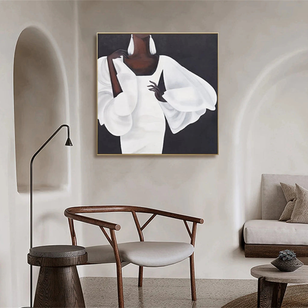 Abstract Portrait White Painting #AP016
