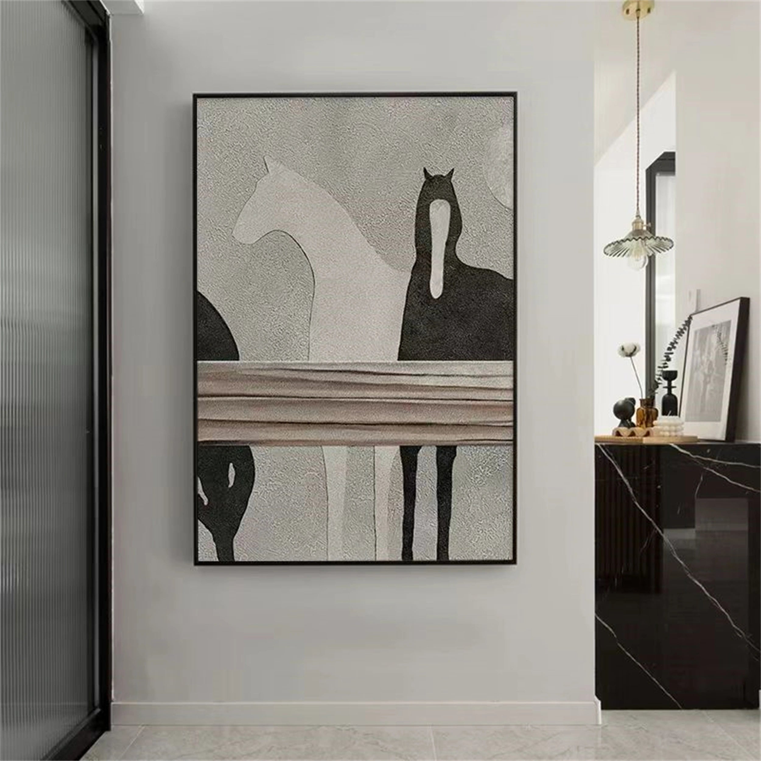 Colorful Horse Abstract Animal Wall Art #AL024