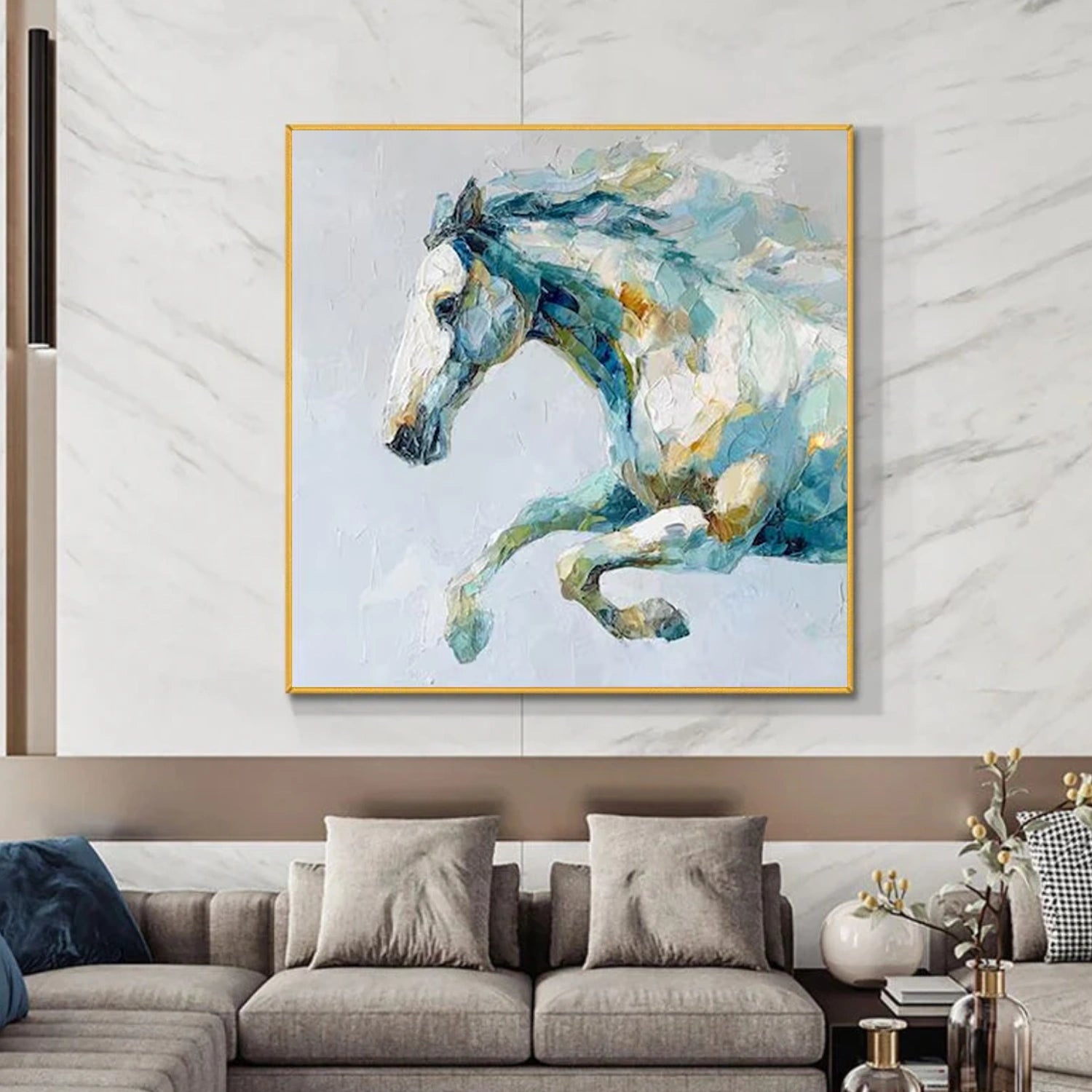 Abstract Animal Horse Wall Art #AL159