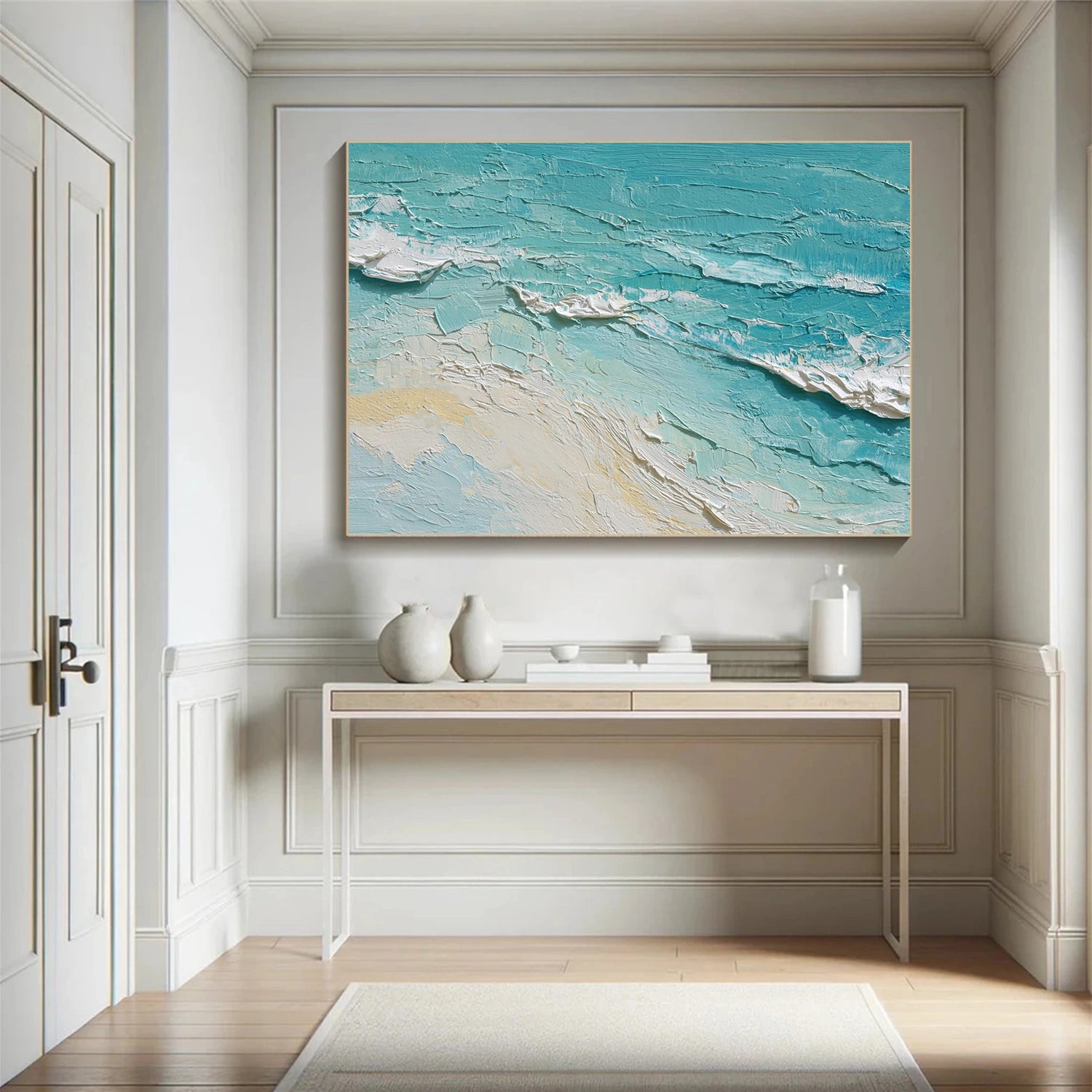 Sea & Sky Abstract Textured Wall Art #MS152