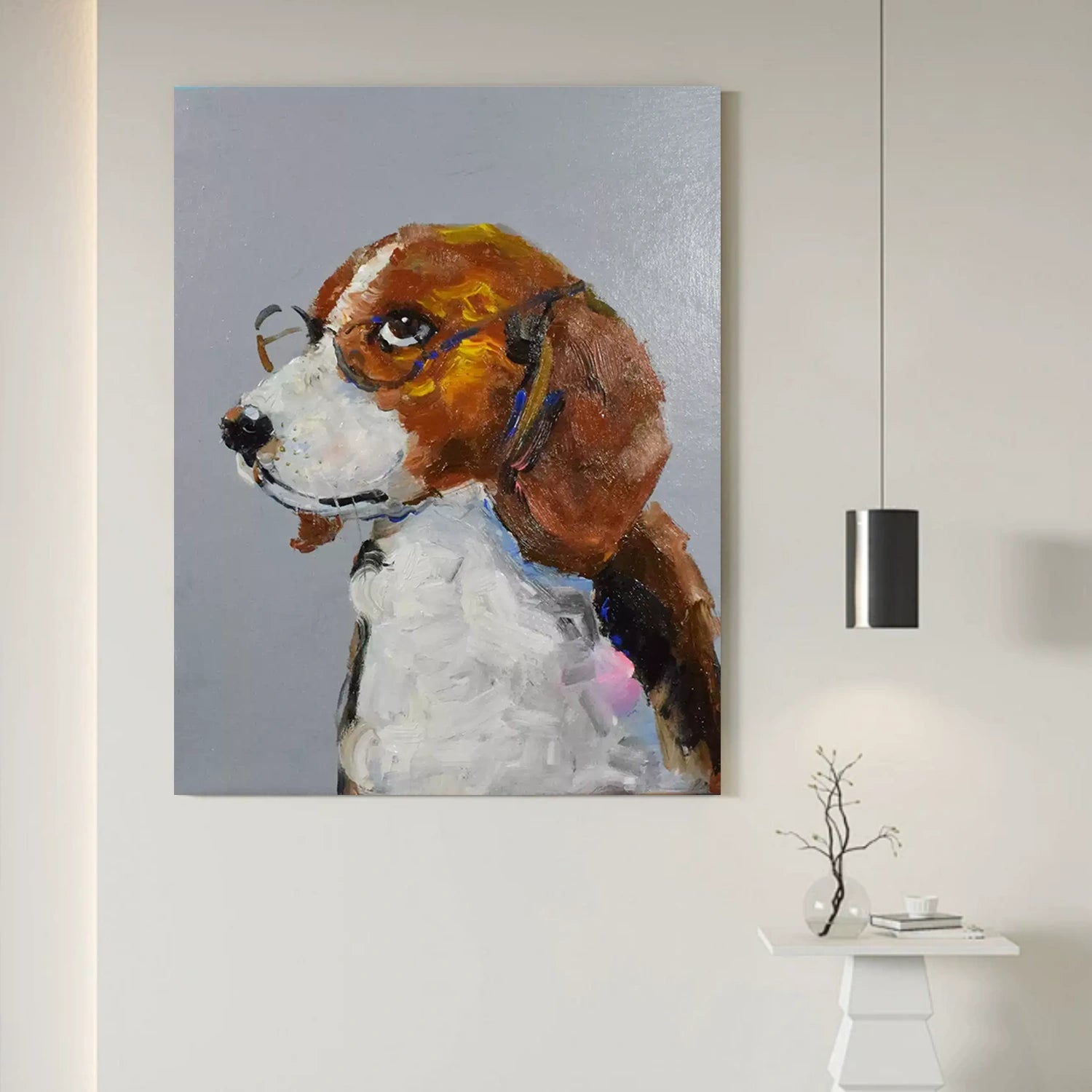Abstract Animal Dog Wall Art #AL101