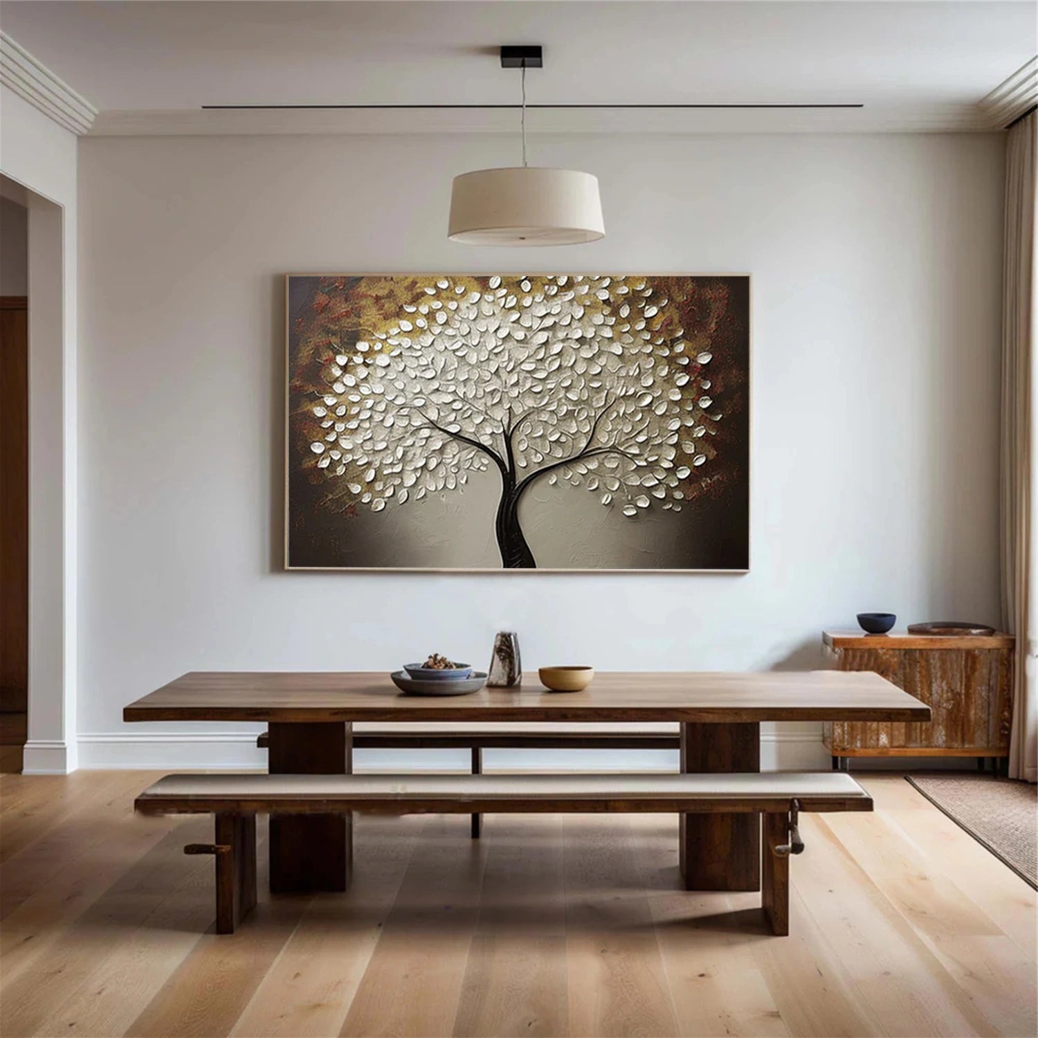 Flower & Tree Abstract Textured Wall Art #ML145