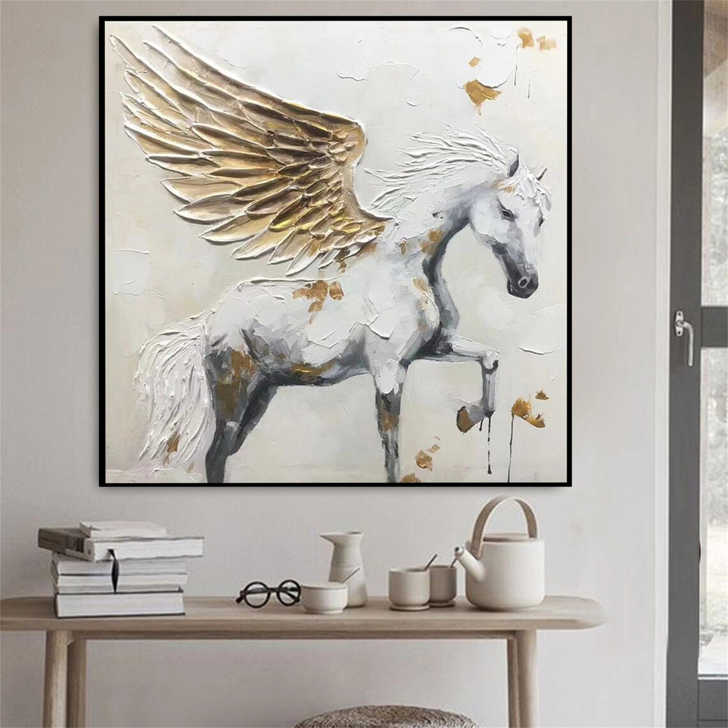 Colorful Horse Abstract Animal Wall Art #AL029