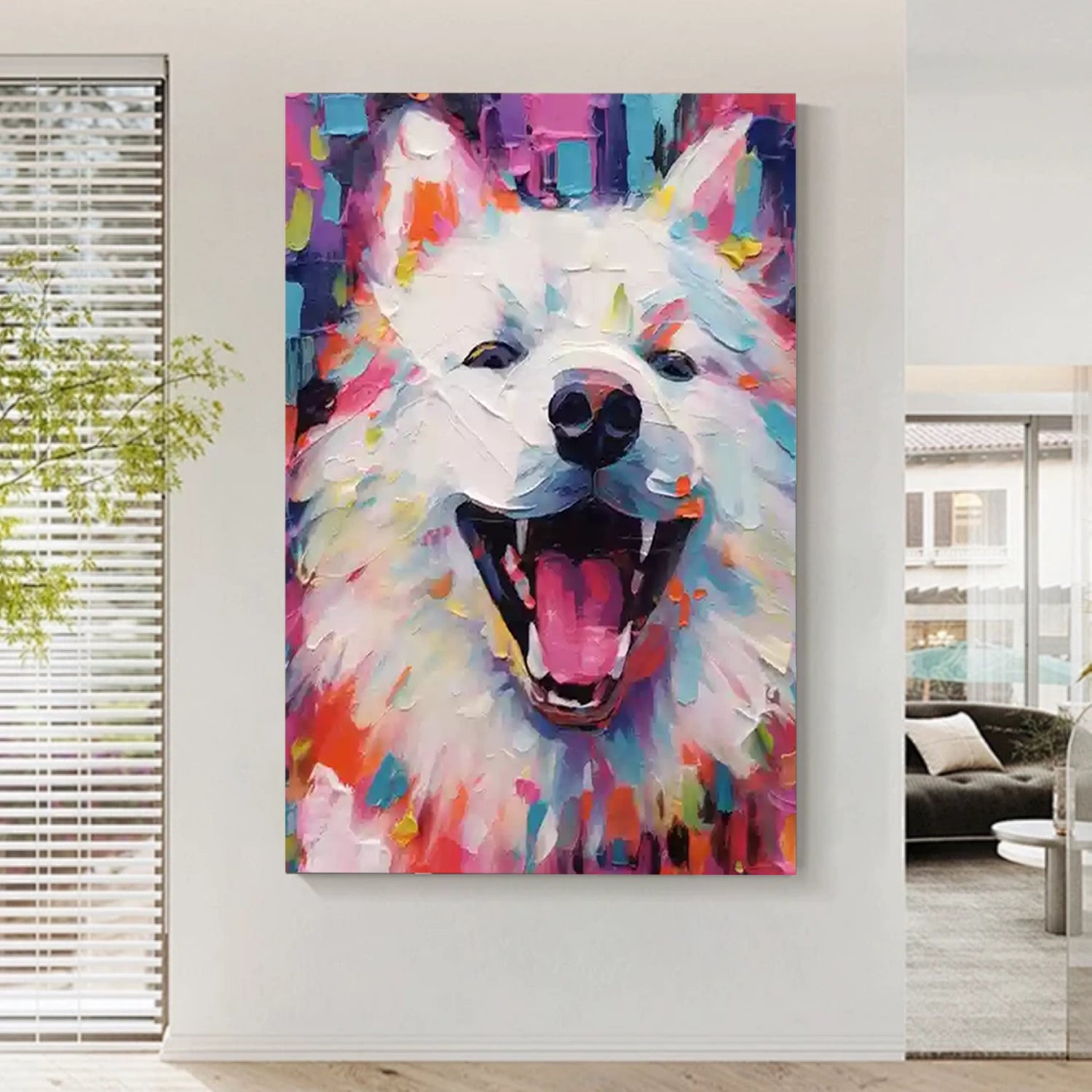 Abstract Animal Dog Wall Art #AL114