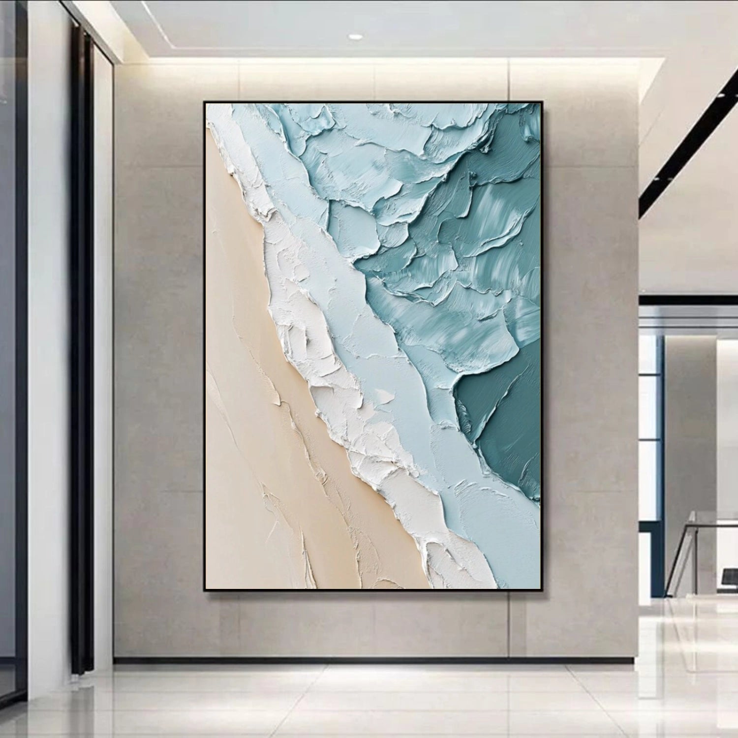 Sea & Sky Abstract Textured Wall Art #MS174