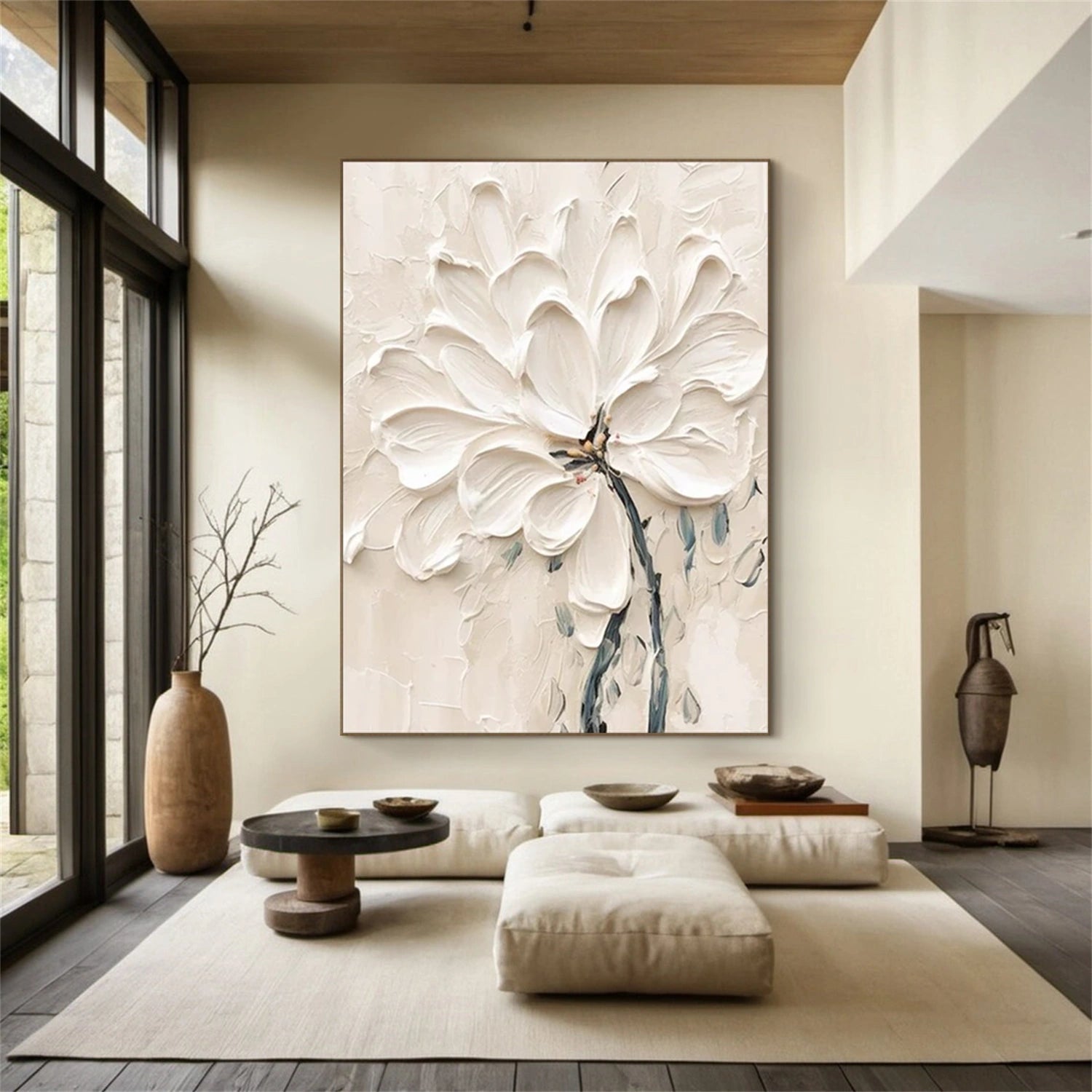 Flower & Tree Abstract Textured Wall Art #ML144