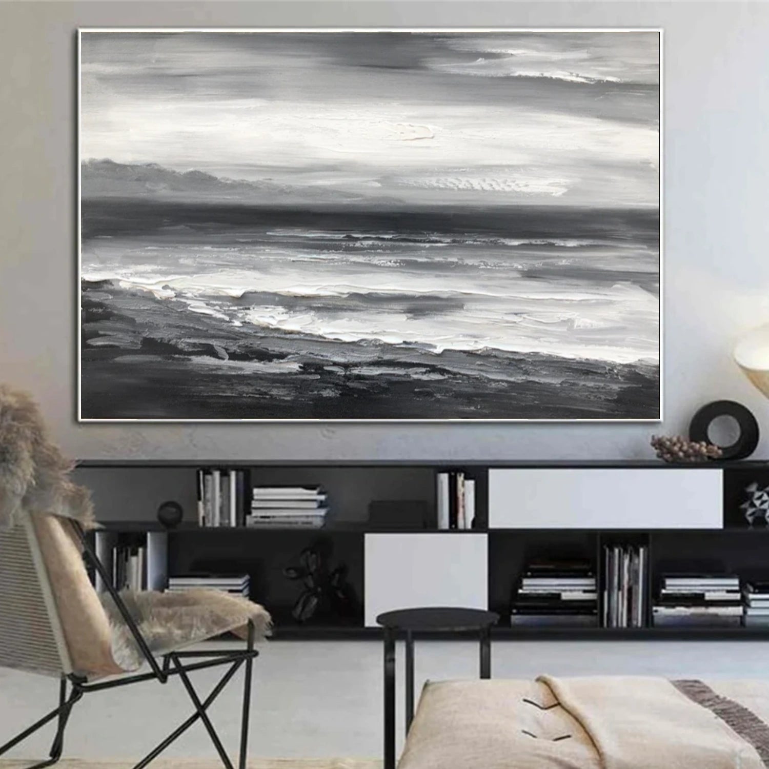 Sea & Sky Abstract Textured Wall Art #MS182