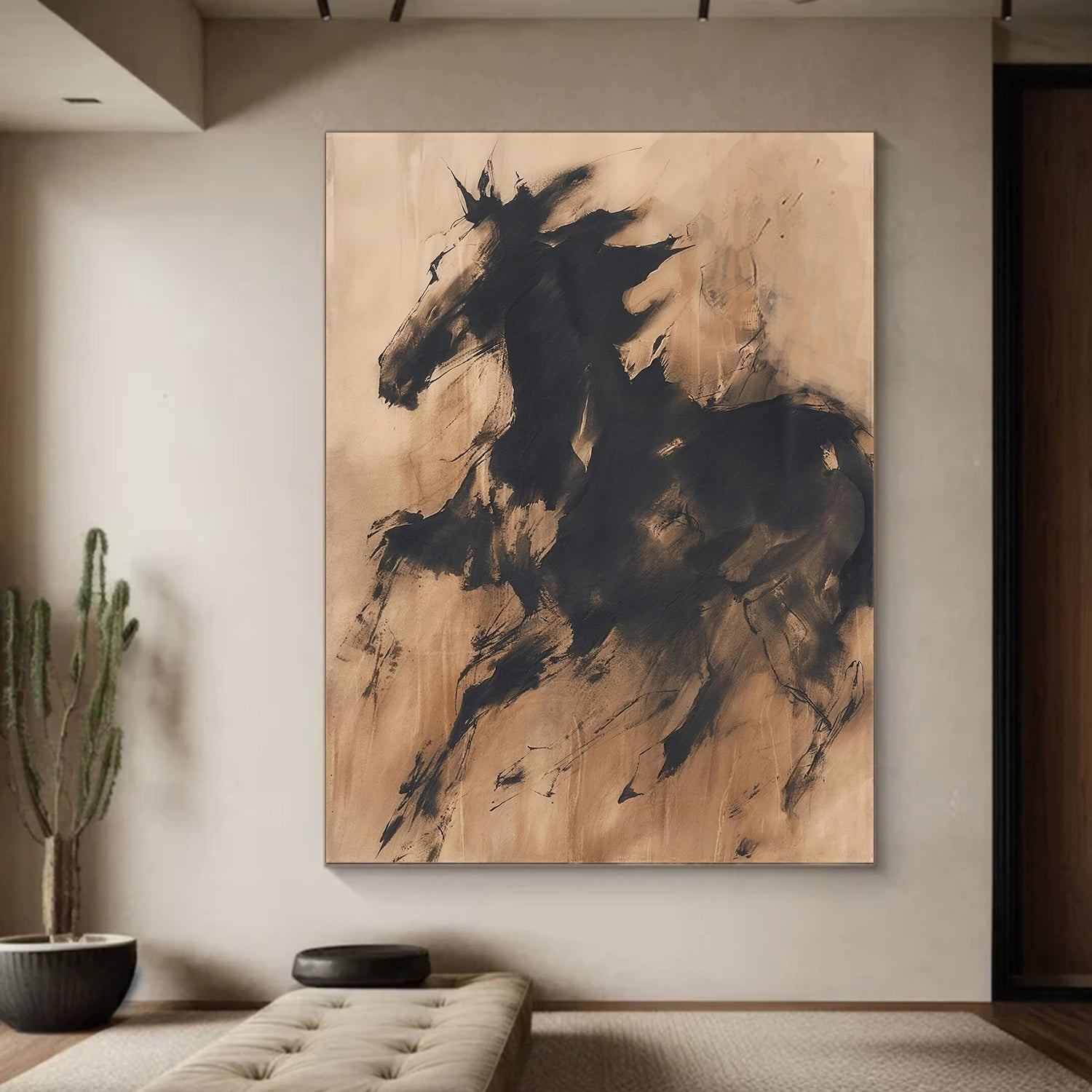 Abstract Animal Horse Wall Art #AL171