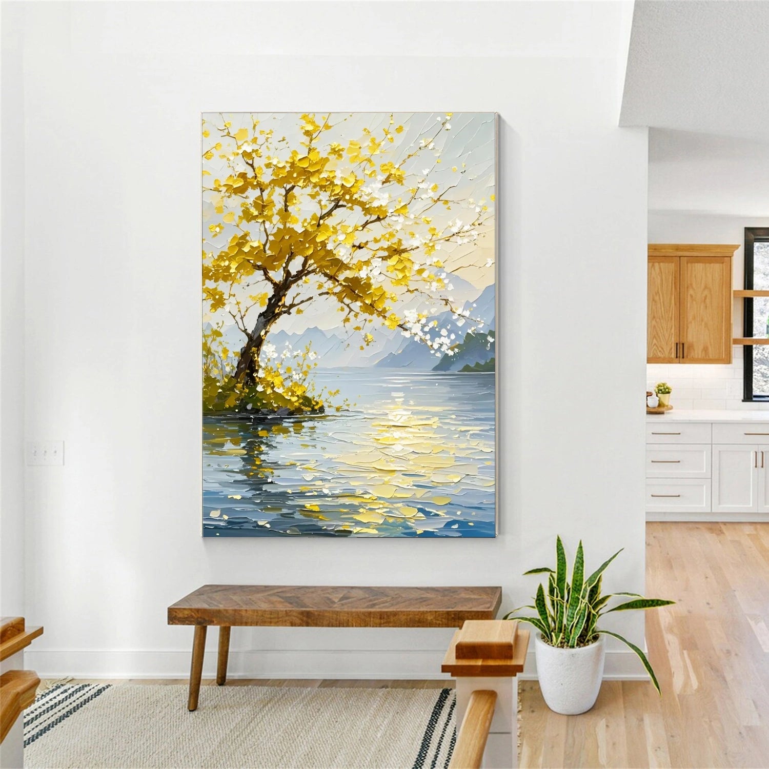 Flower & Tree Abstract Textured Wall Art #ML169