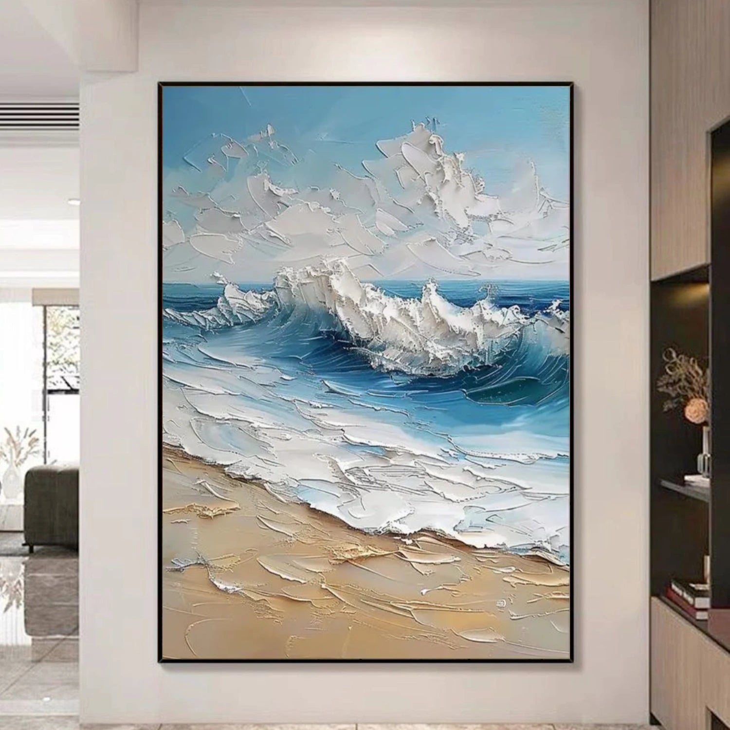 Sea & Sky Abstract Textured Wall Art #MS175