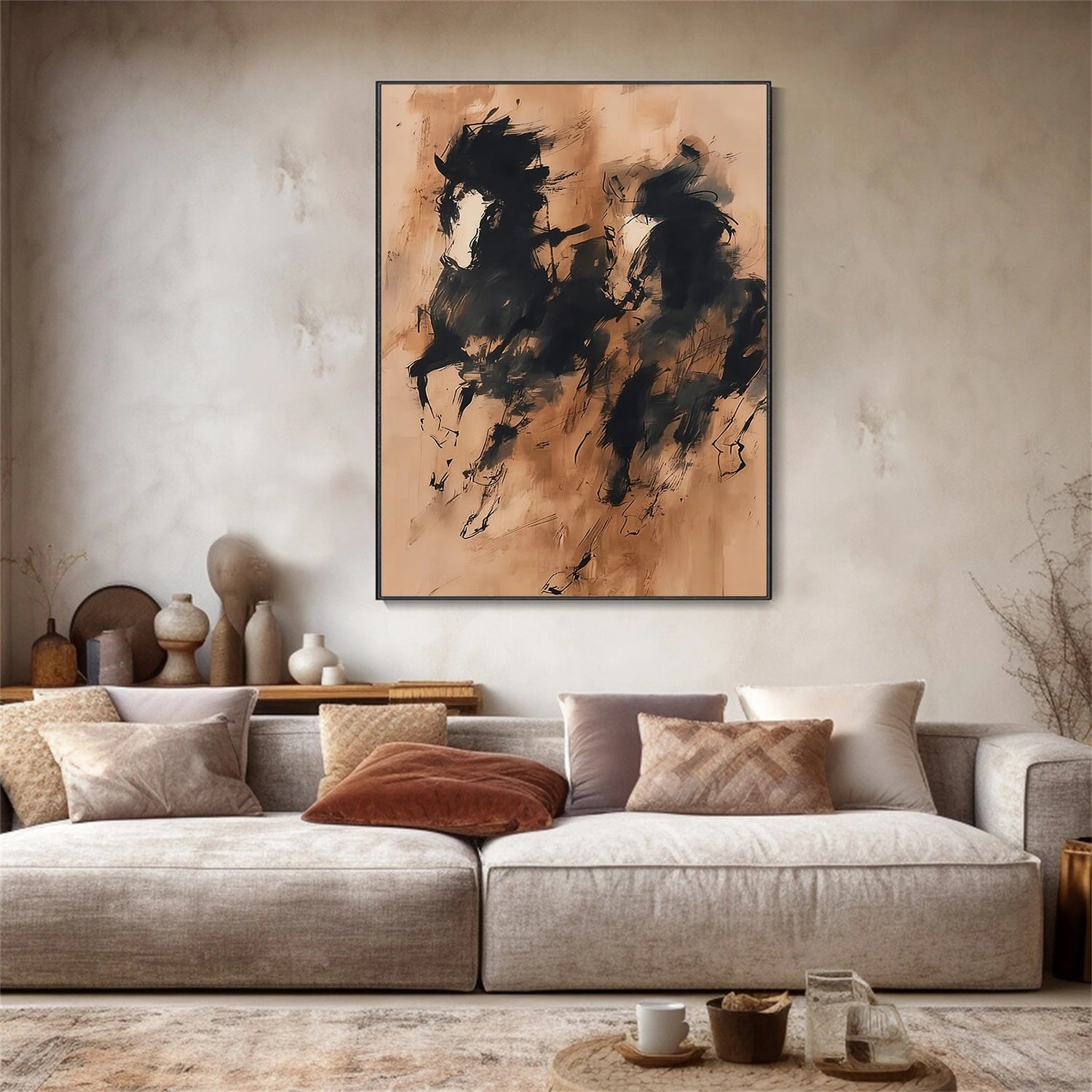Abstract Animal Horse Wall Art #AL170
