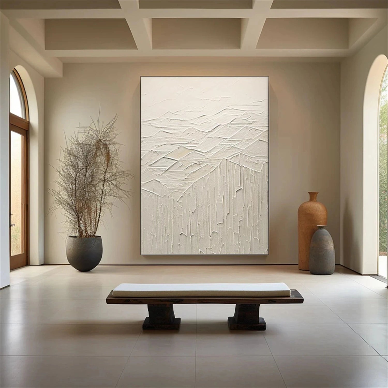 Minimalist Mountain Textured Canvas Art #MM331