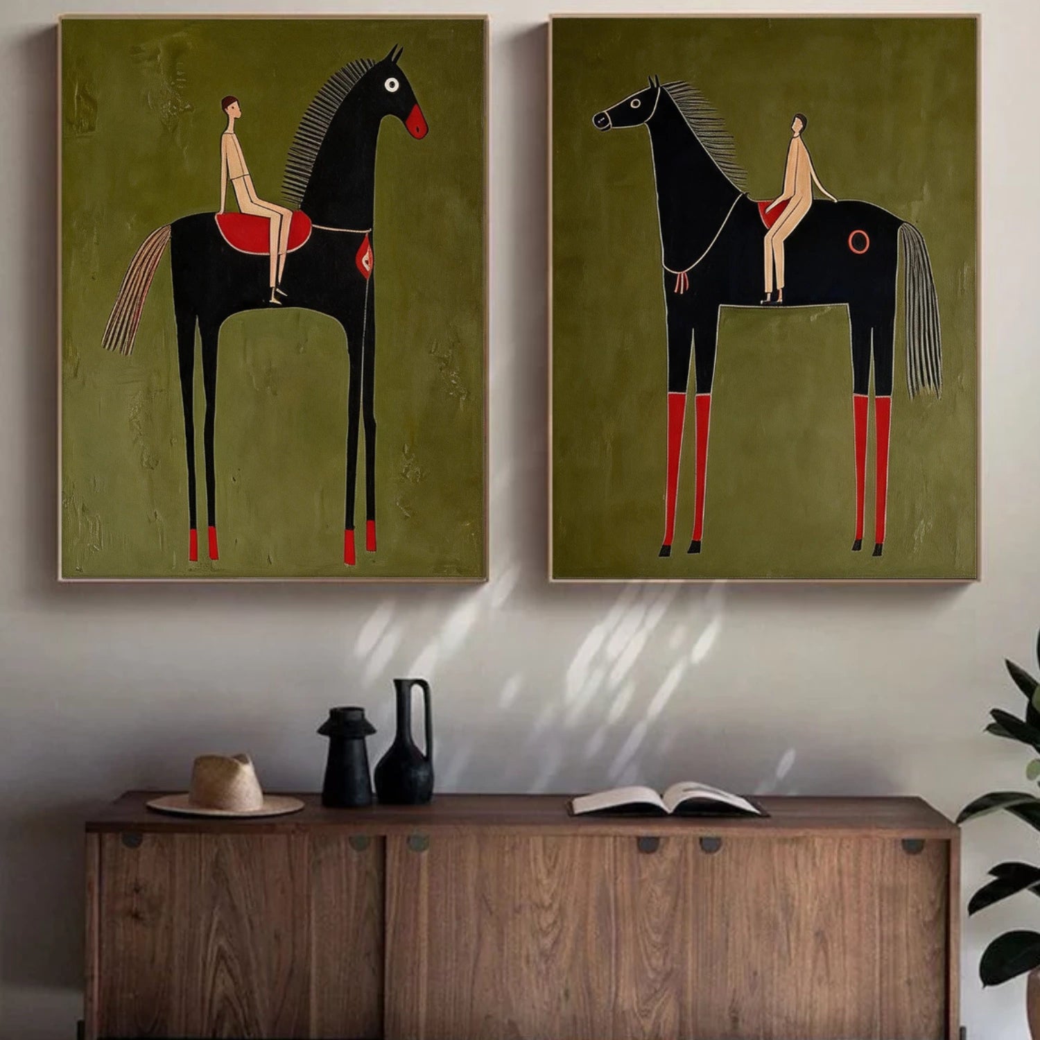 Abstract Portrait Wall Art Set of 2 #AP115