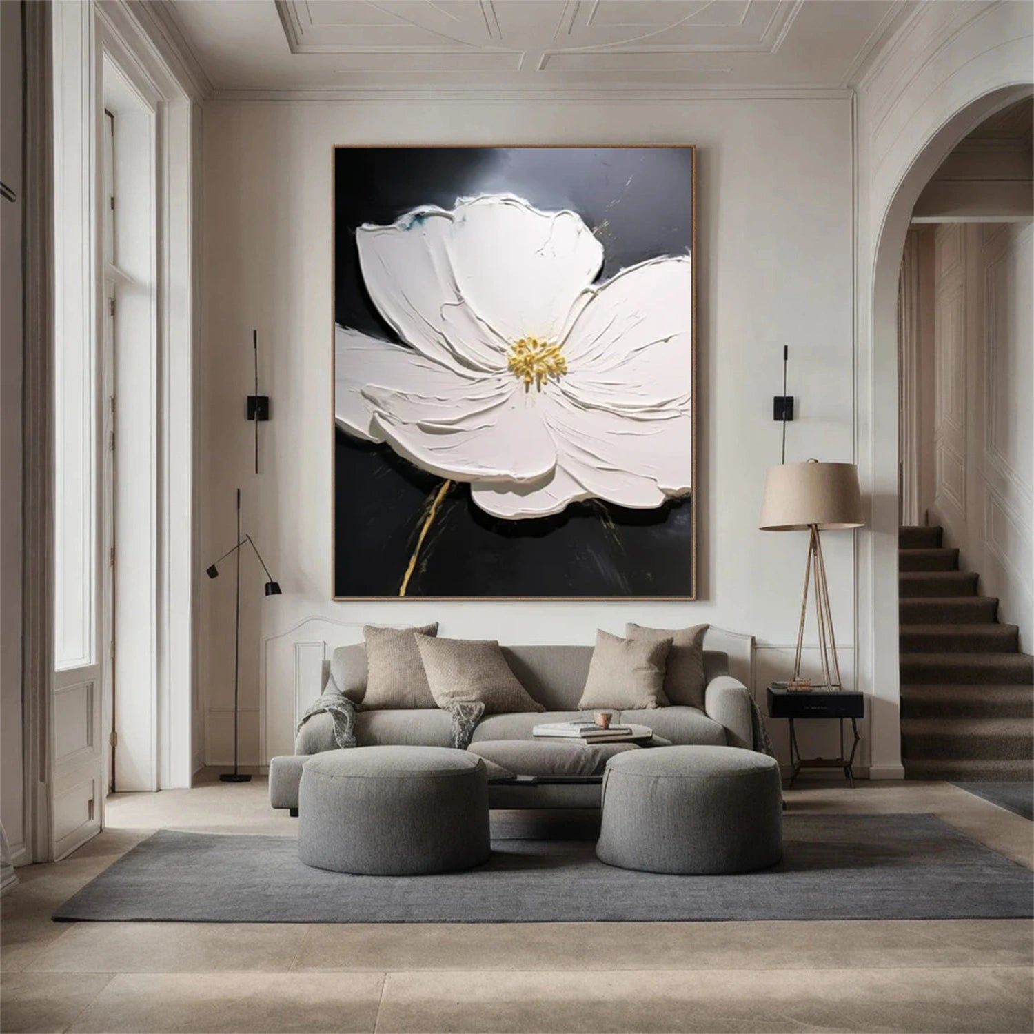 Flower & Tree Abstract Textured Wall Art #ML131