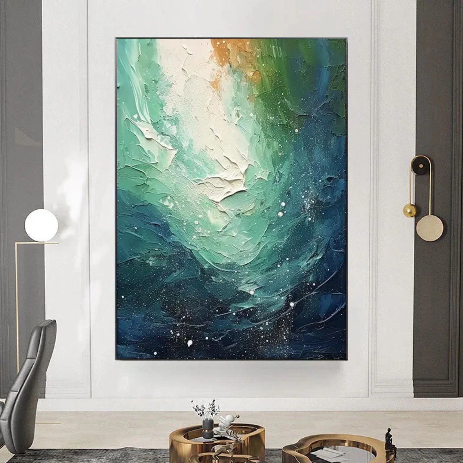 Sea & Sky Abstract Textured Wall Art #MS201