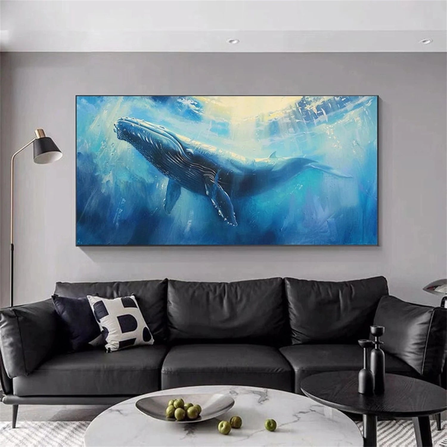 Blue Abstract Animal Wall Art #AL096