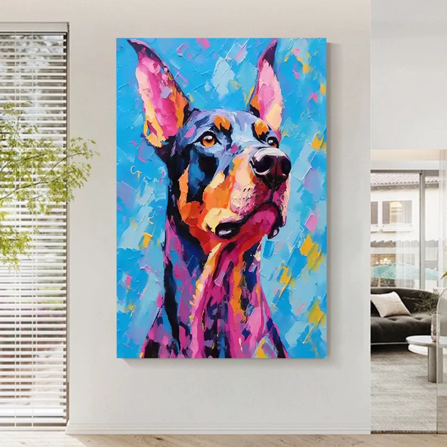 Abstract Animal Dog Wall Art #AL117