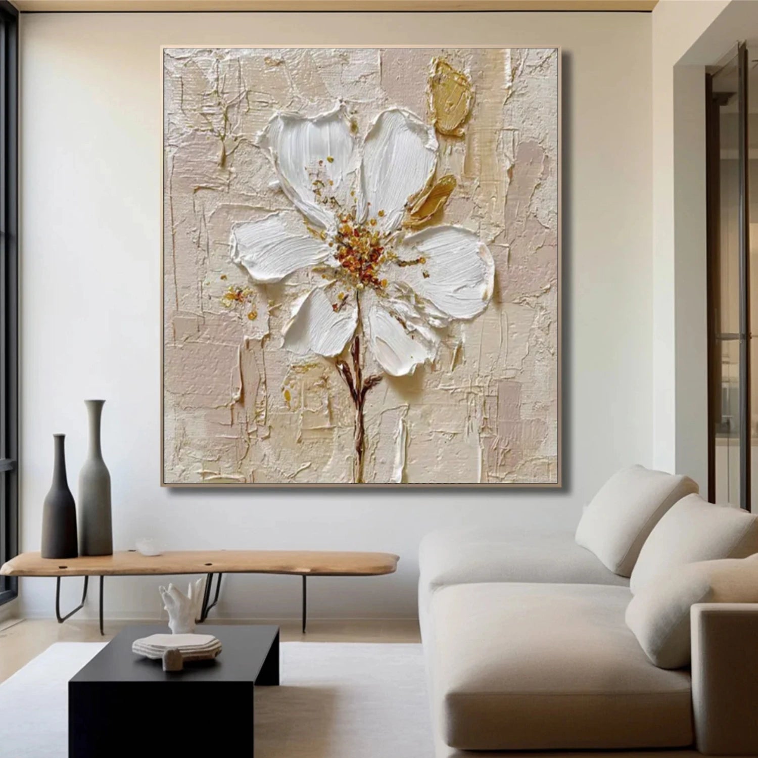 Flower & Tree Abstract Textured Wall Art #ML167