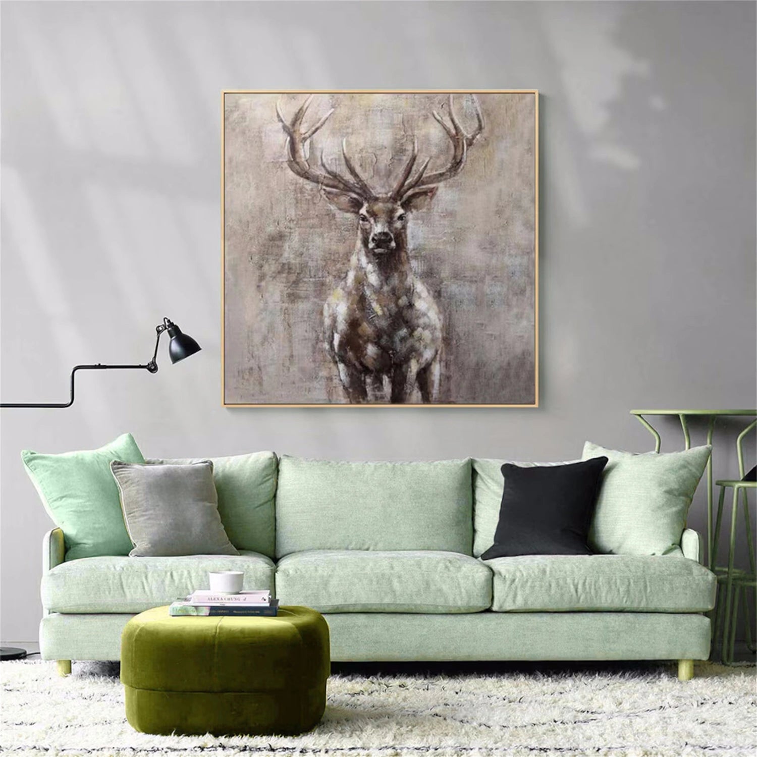 Beige and Brown Abstract Animal Wall Art #AL074