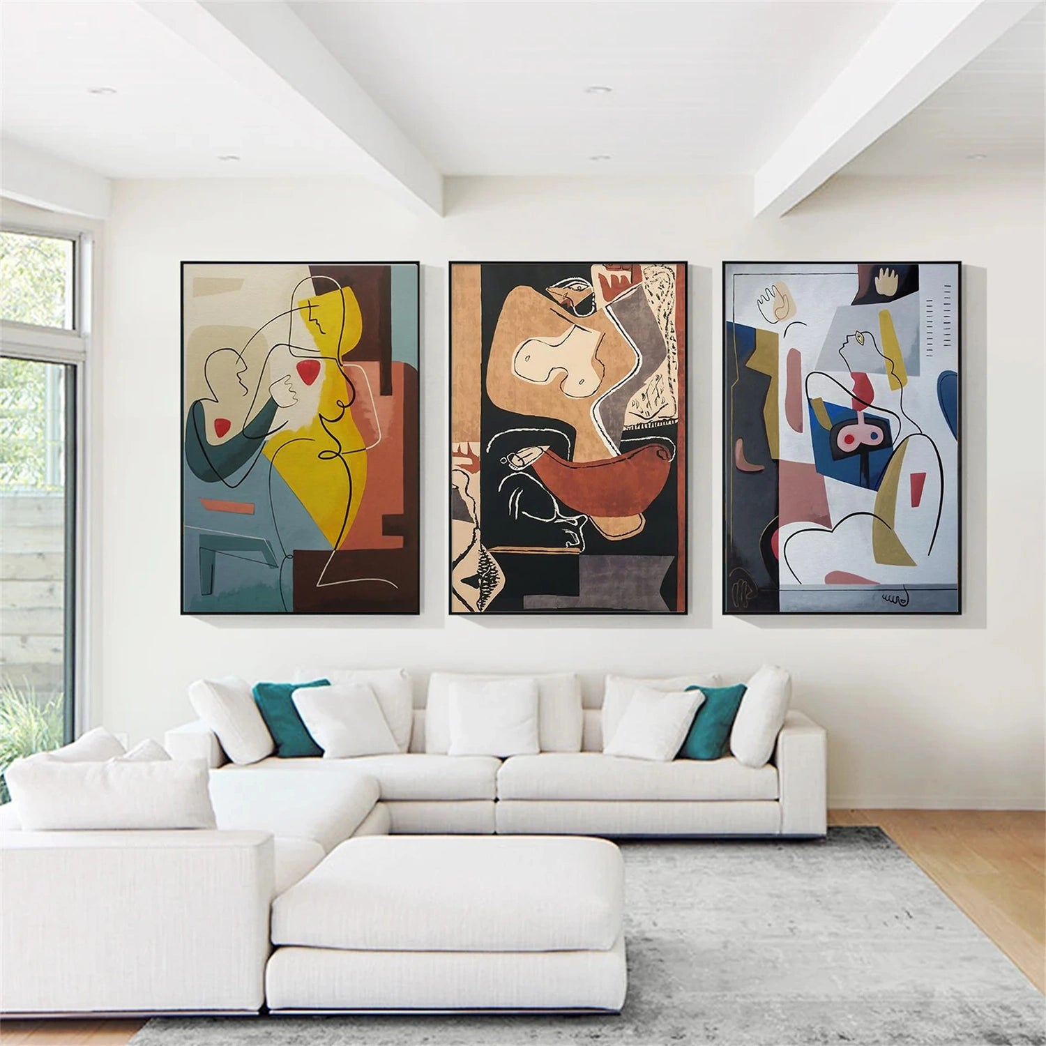 Abstract Portrait Wall Art Set of 3 #AP064