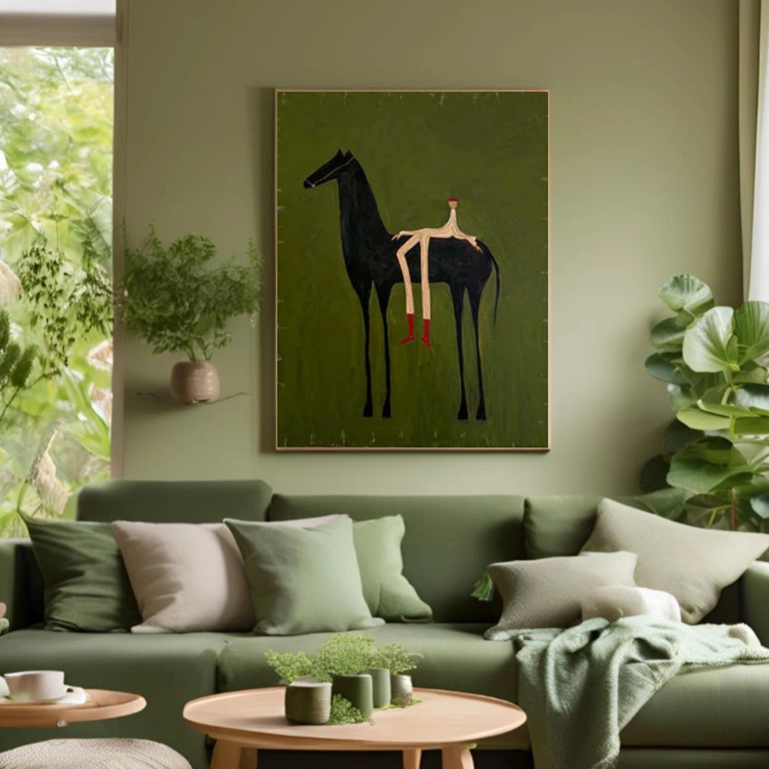 Abstract Animal Horse Wall Art #AL179