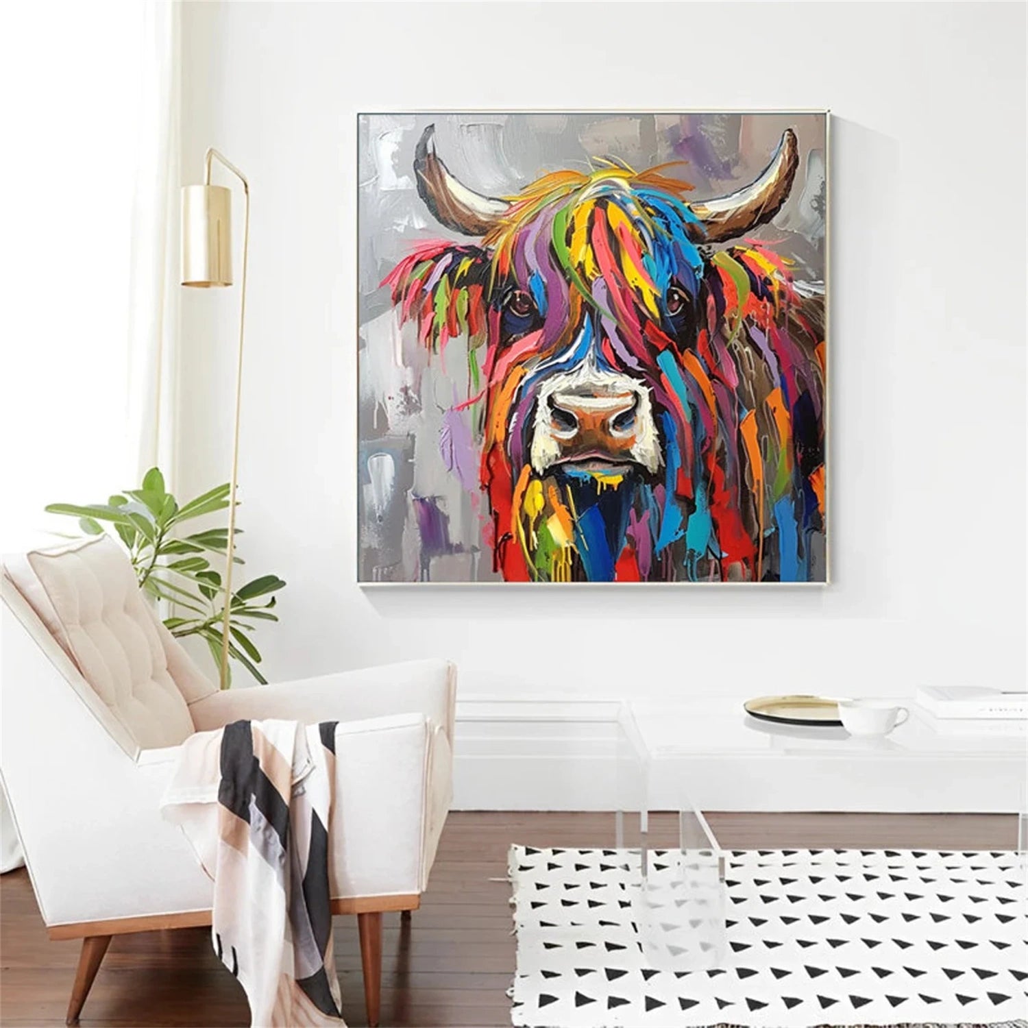 Colorful Abstract Animal Wall Art #AL089