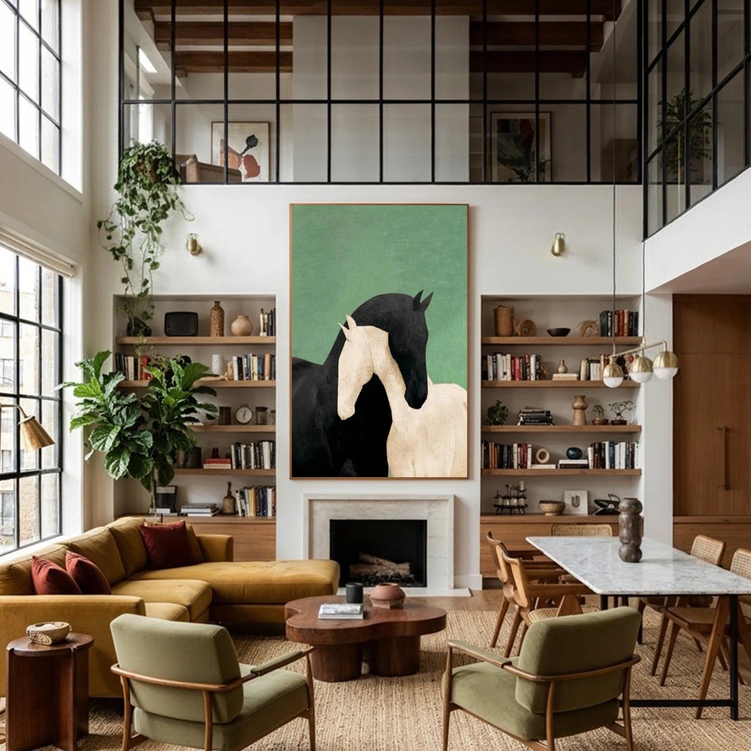 Abstract Animal Horse Wall Art #AL178