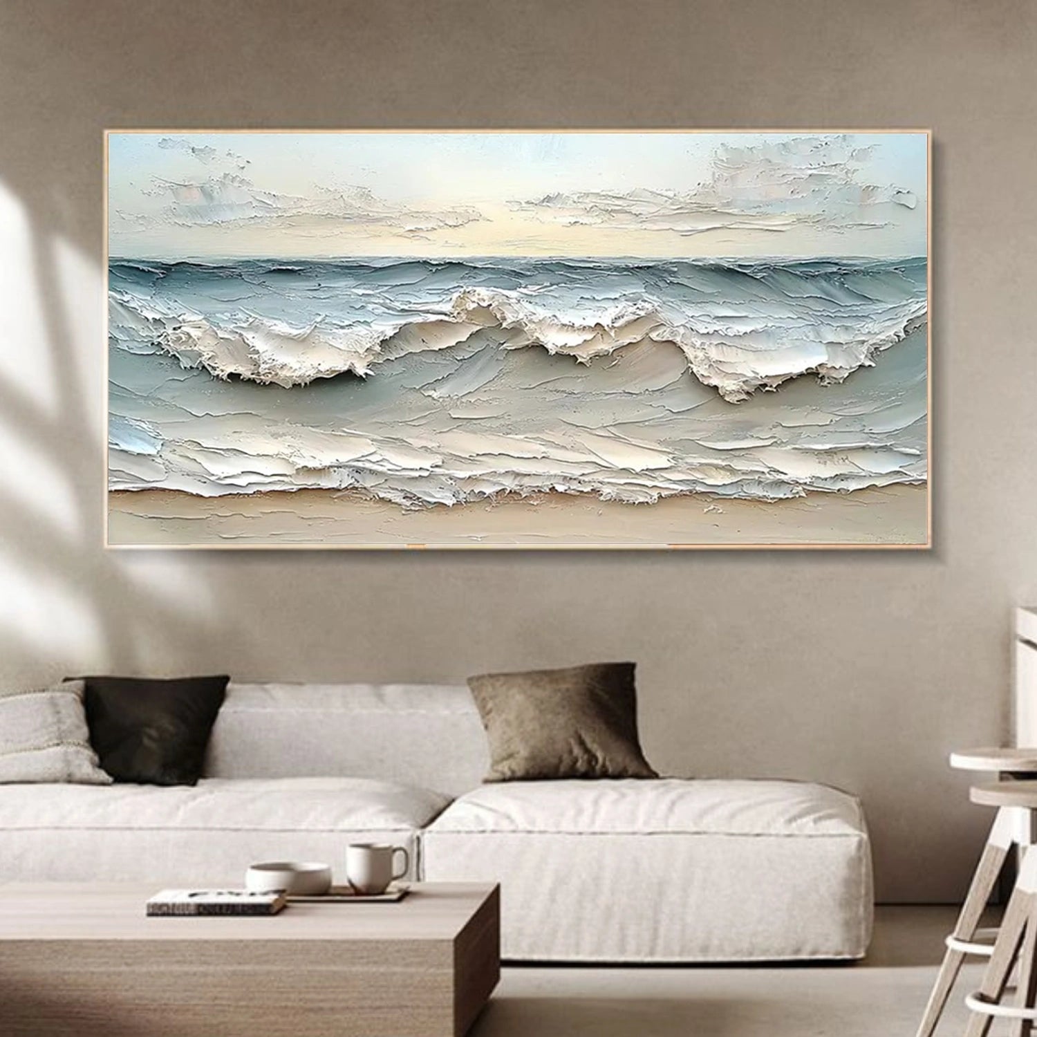 Sea & Sky Abstract Textured Wall Art #MS312