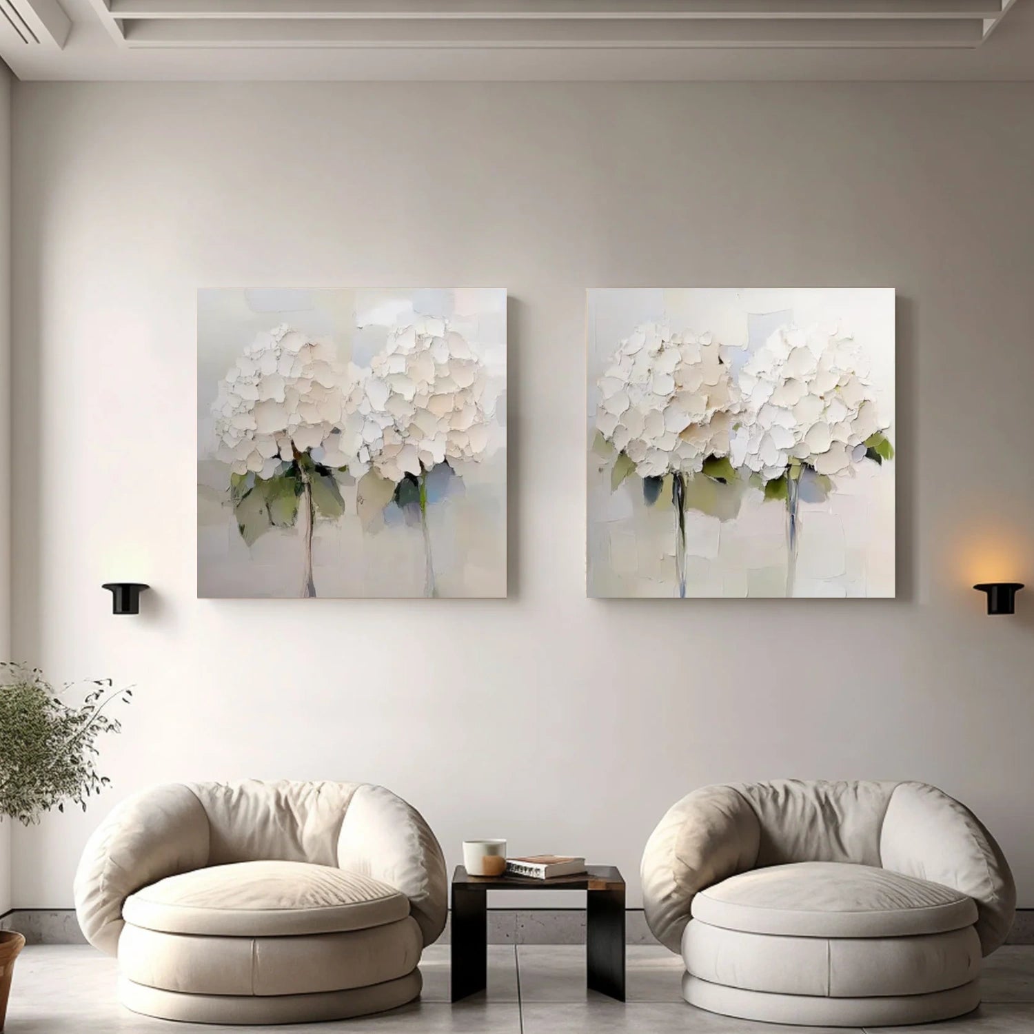 Flower & Tree Abstract Textured Wall Art #ML146