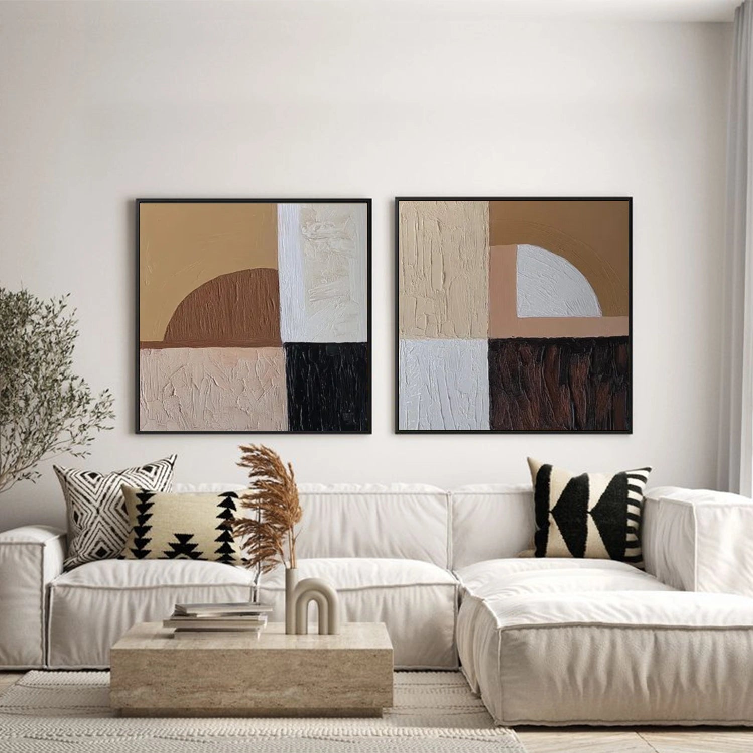 Abstract Canvas Art Set of 2 #WS806