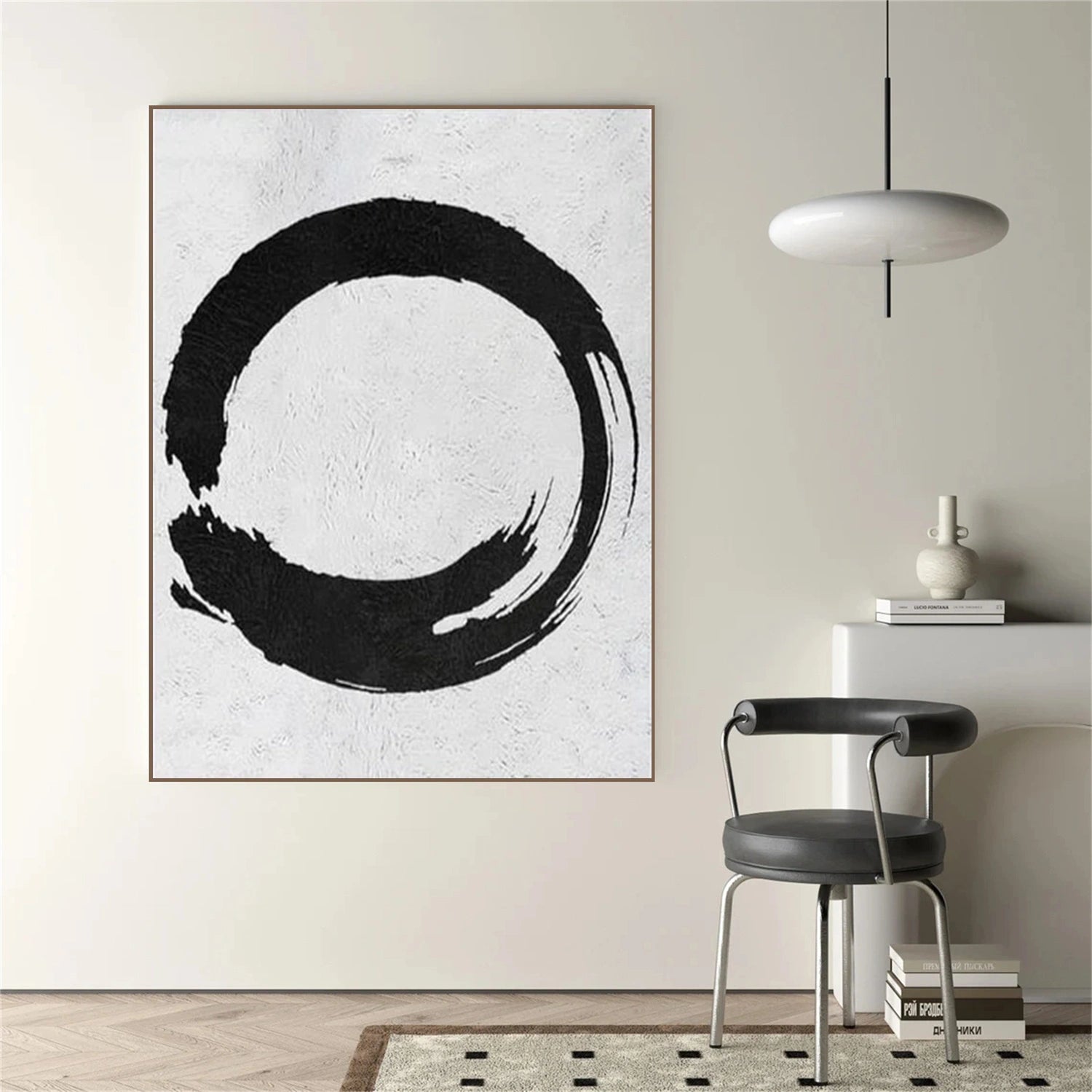 Black and White Minimalist Canvas Art #MZ113
