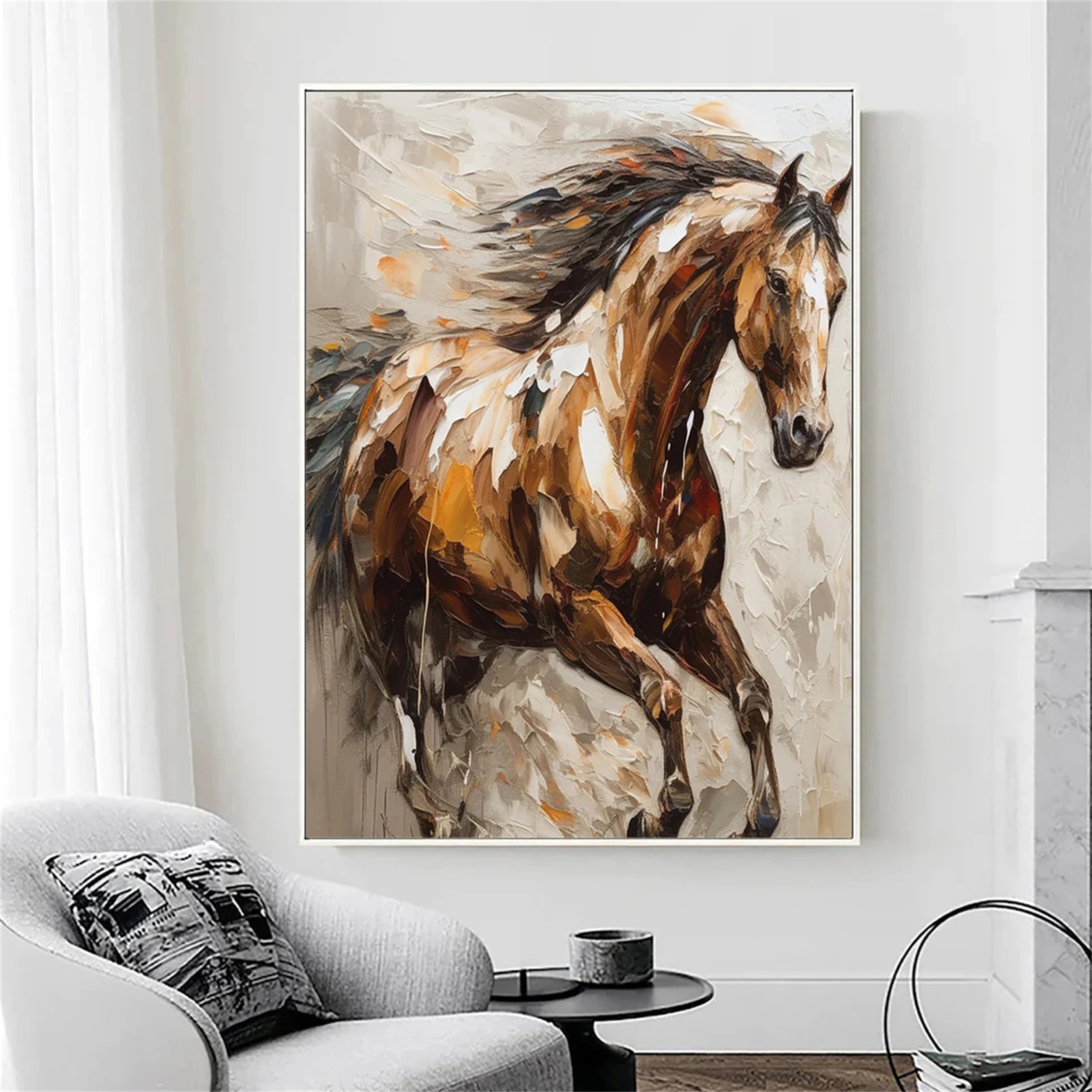 Colorful Horse Abstract Animal Wall Art #AL044