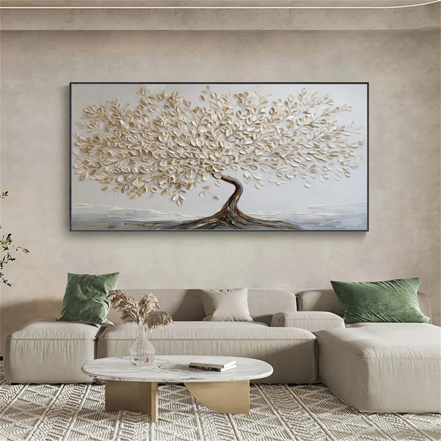 Flower & Tree Abstract Textured Wall Art #ML147