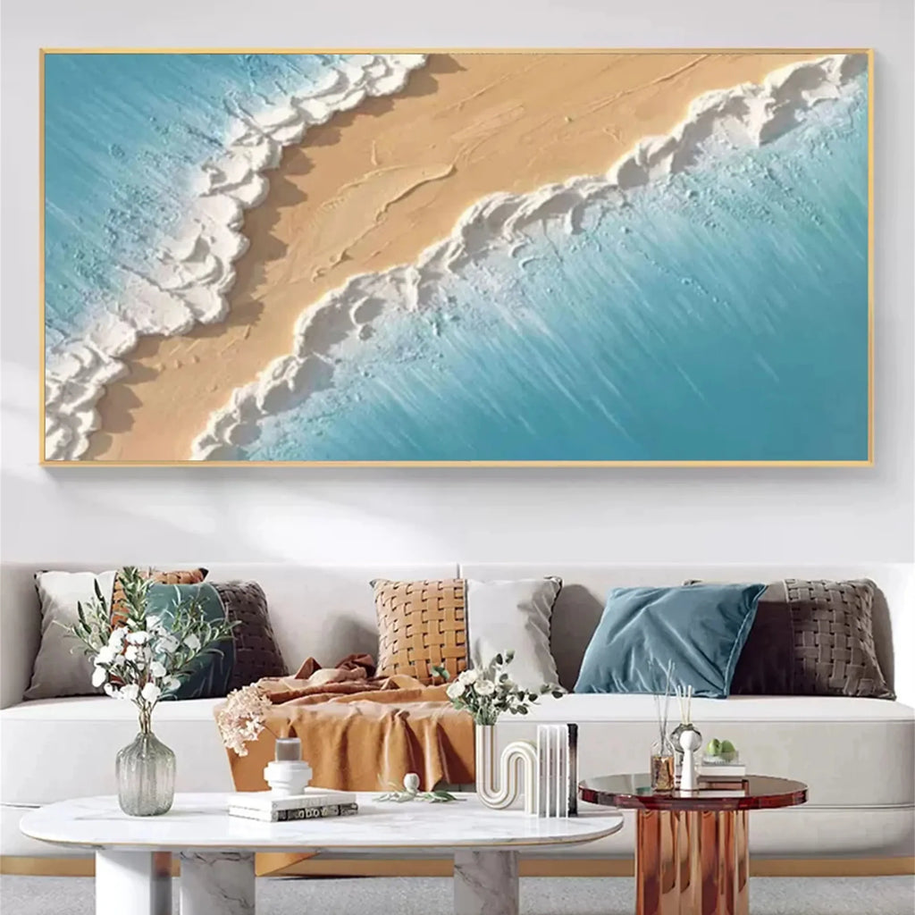 Living Room Abstract Brown texture wall painting, wabi-Sabi