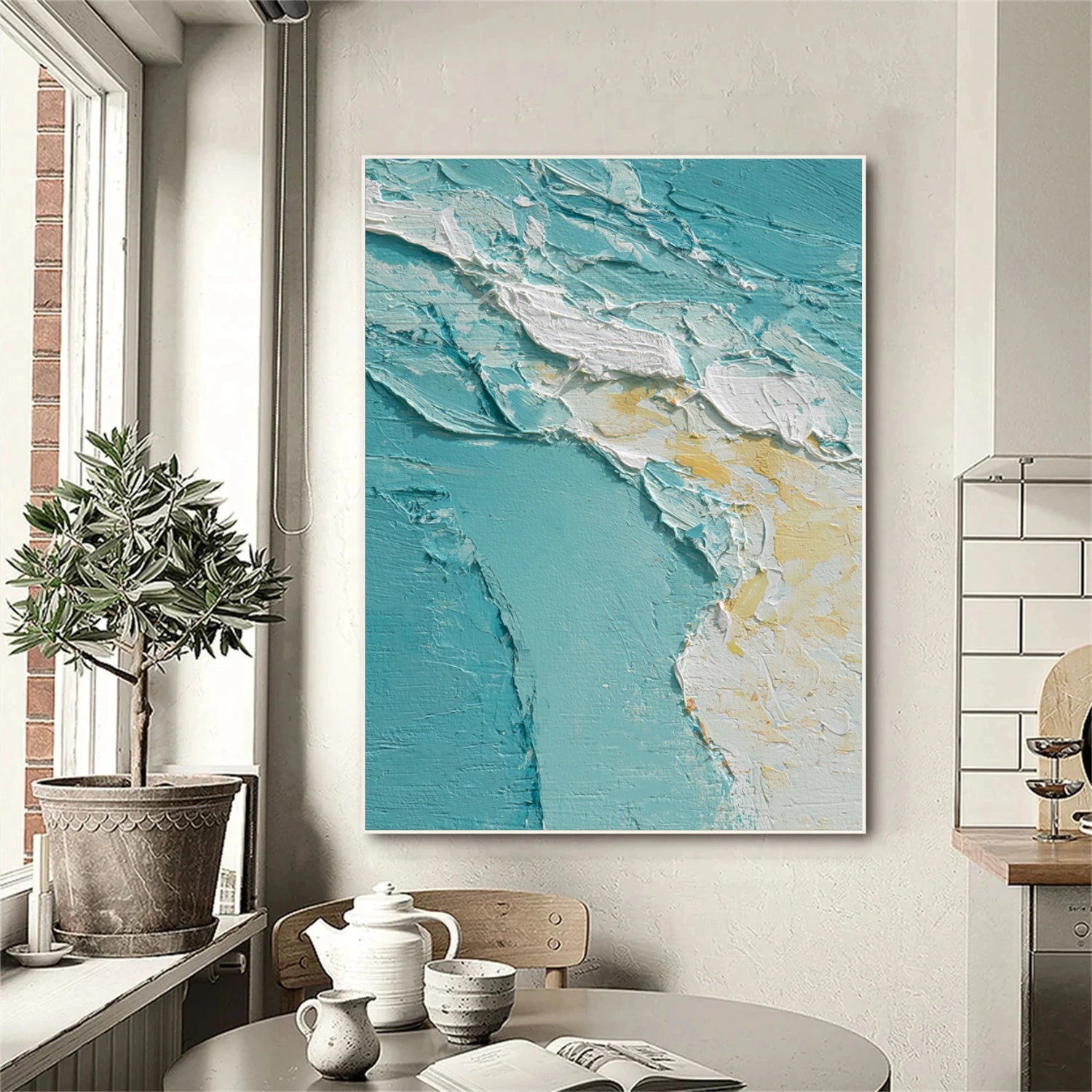 Sea & Sky Abstract Textured Wall Art #MS150