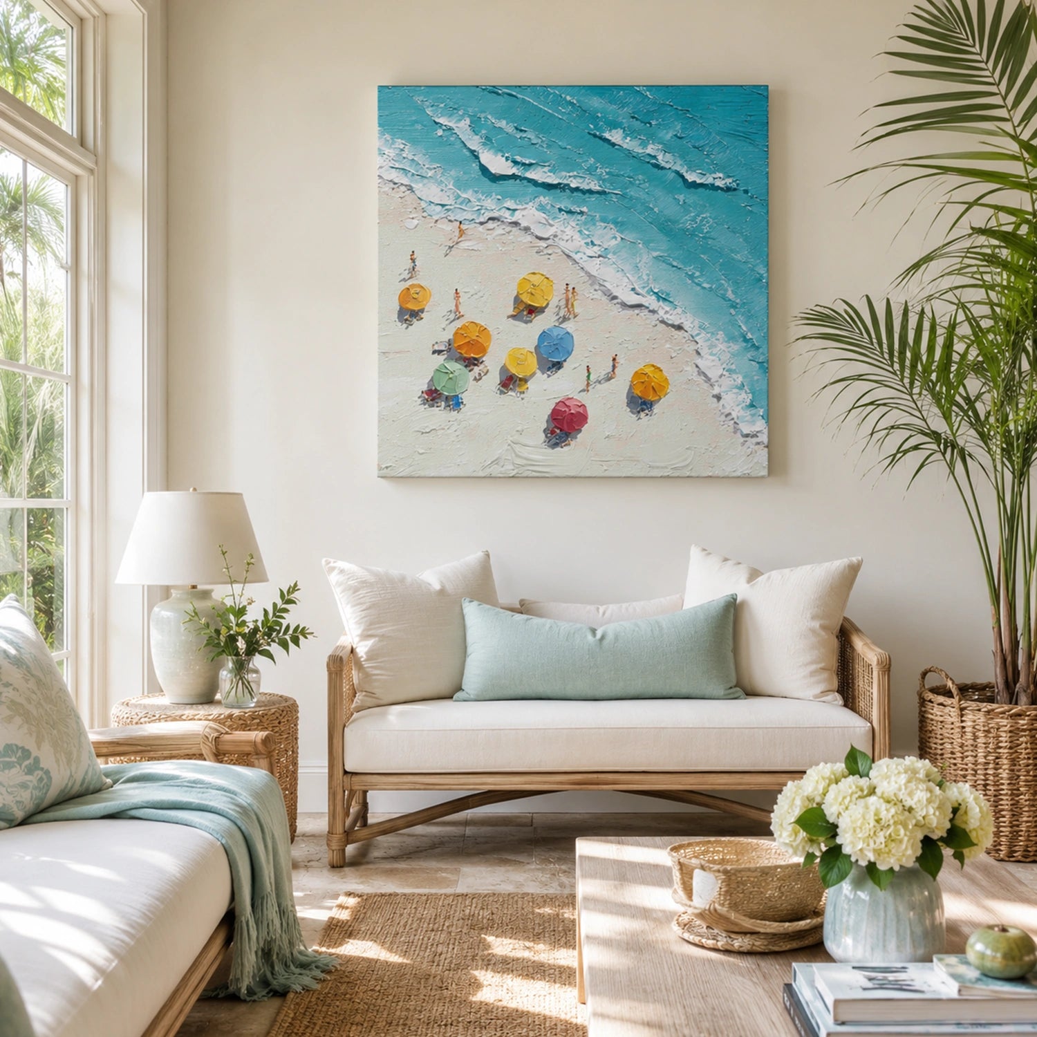 Sea & Sky Abstract Textured Wall Art #MS323