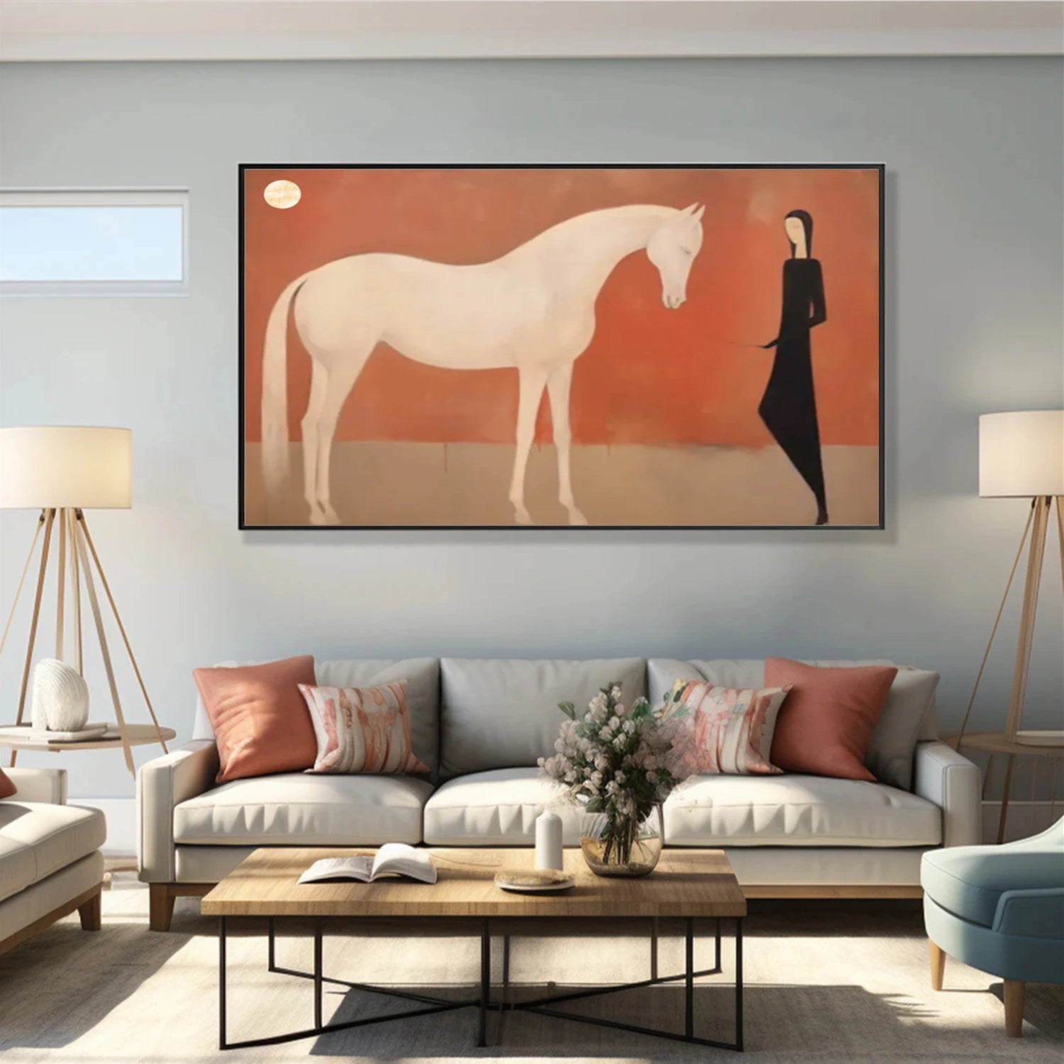 Abstract Animal Horse Wall Art #AL133