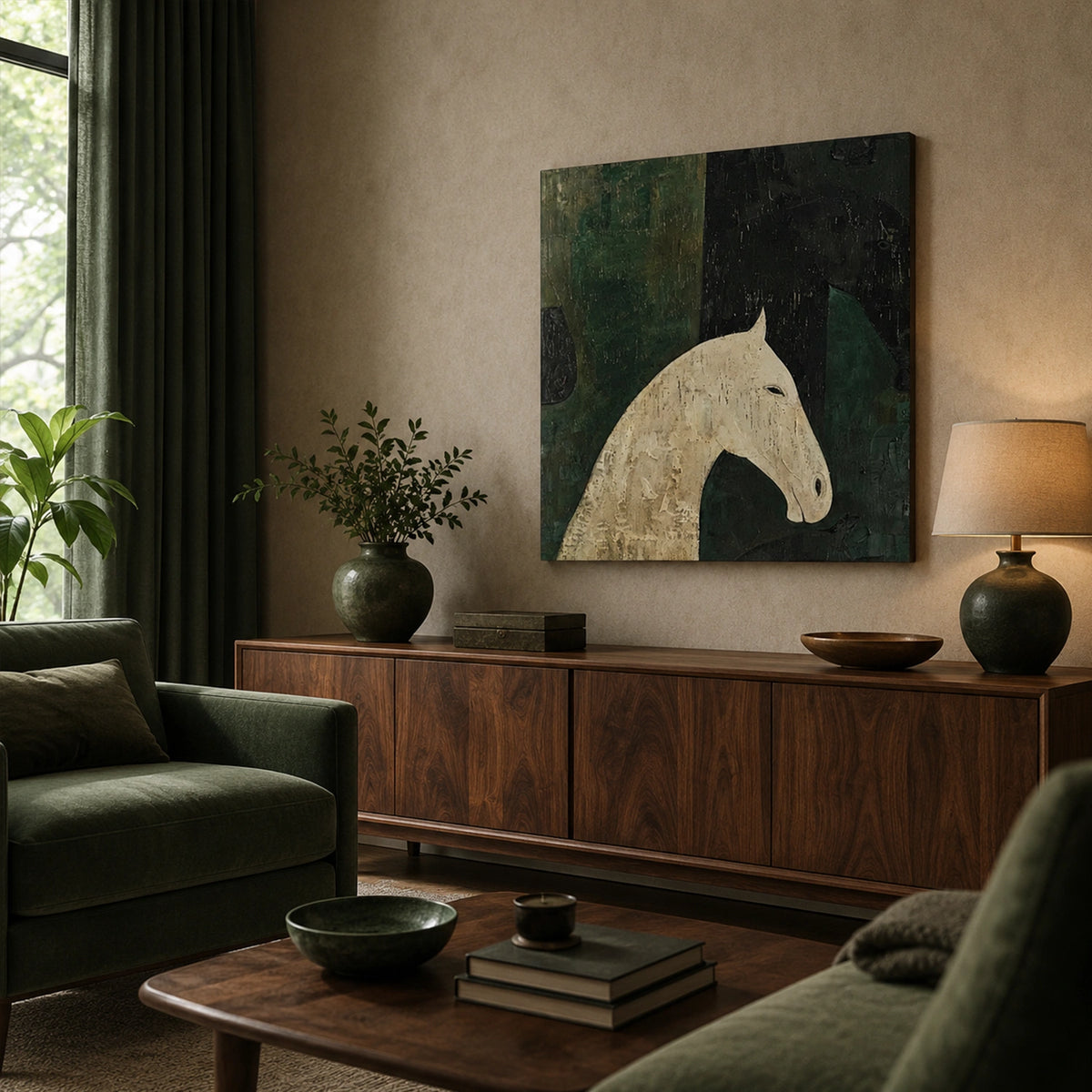 Abstract Animal Horse Wall Art #AL228