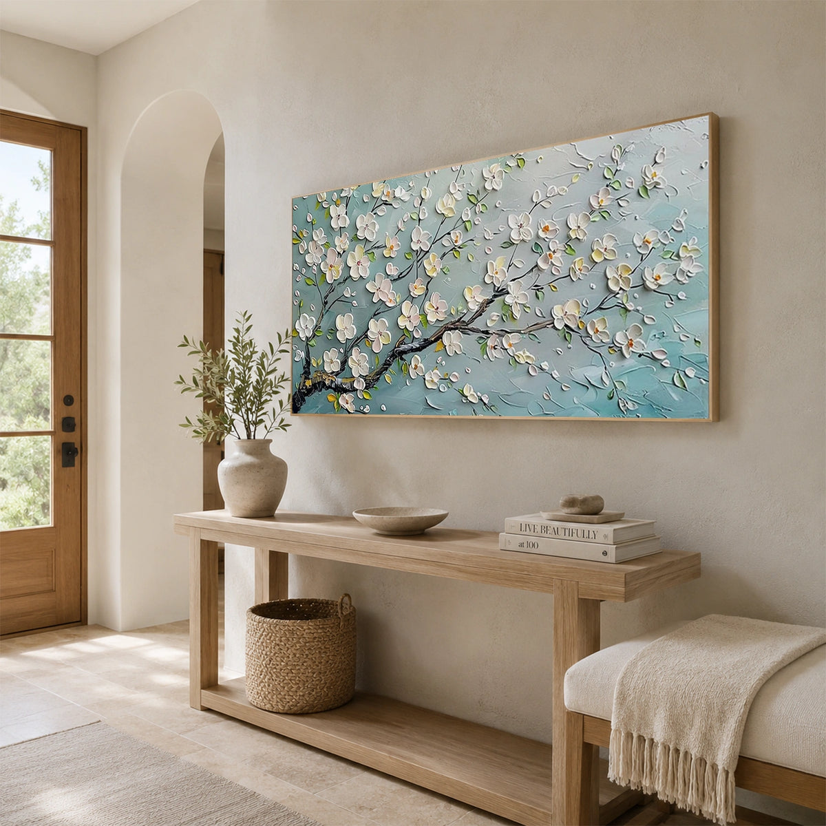 Flower & Tree Abstract Textured Wall Art #ML286