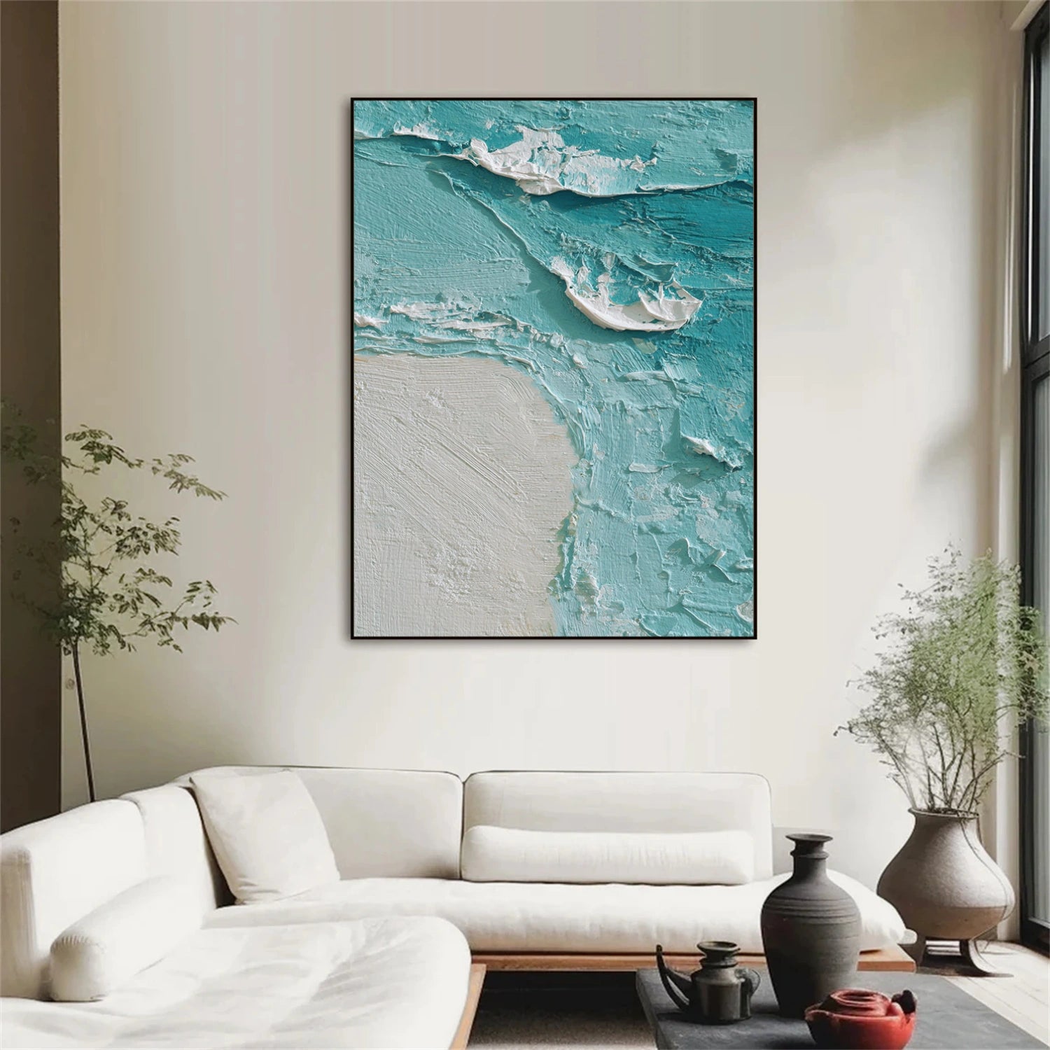 Sea & Sky Abstract Textured Wall Art #MS148