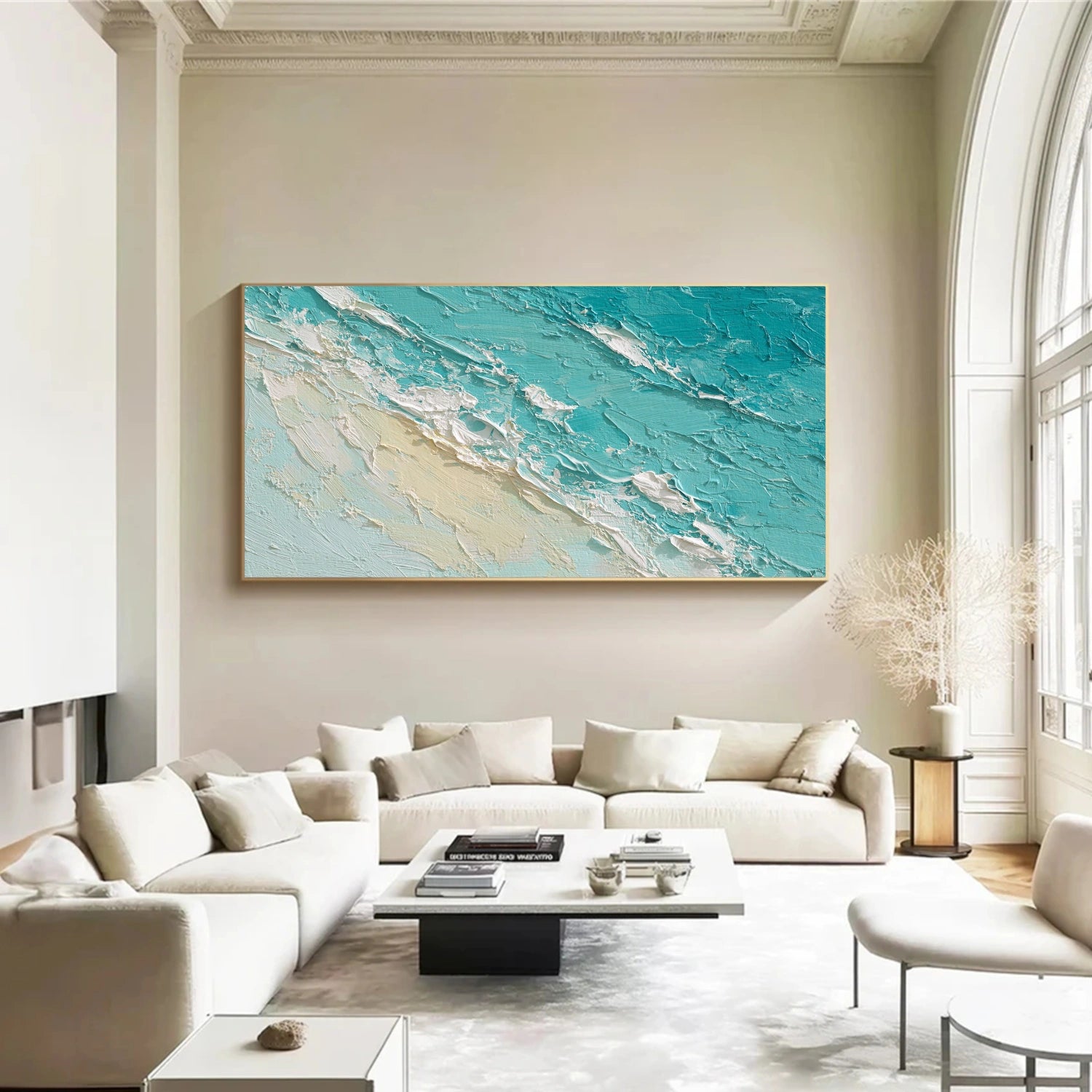 Sea & Sky Abstract Textured Wall Art #MS153
