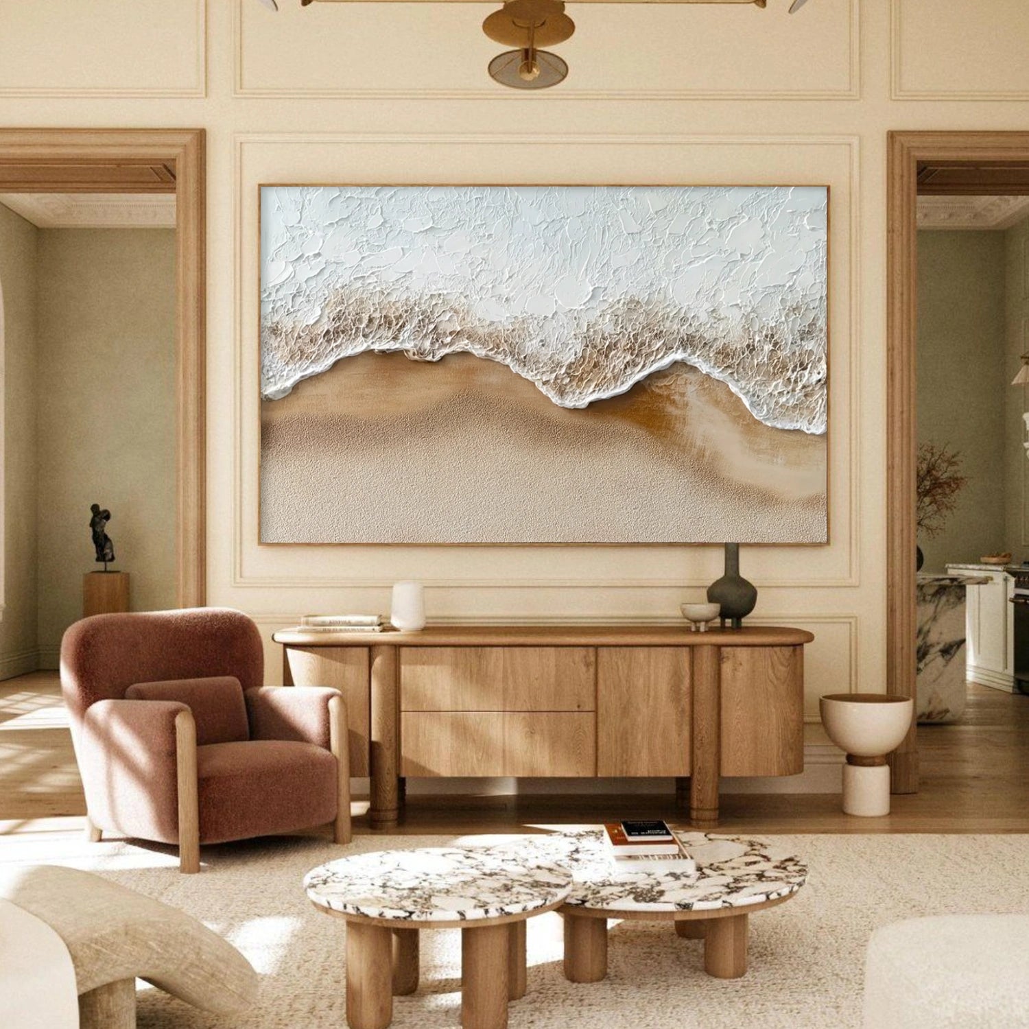 Sea & Sky Abstract Textured Wall Art #MS213