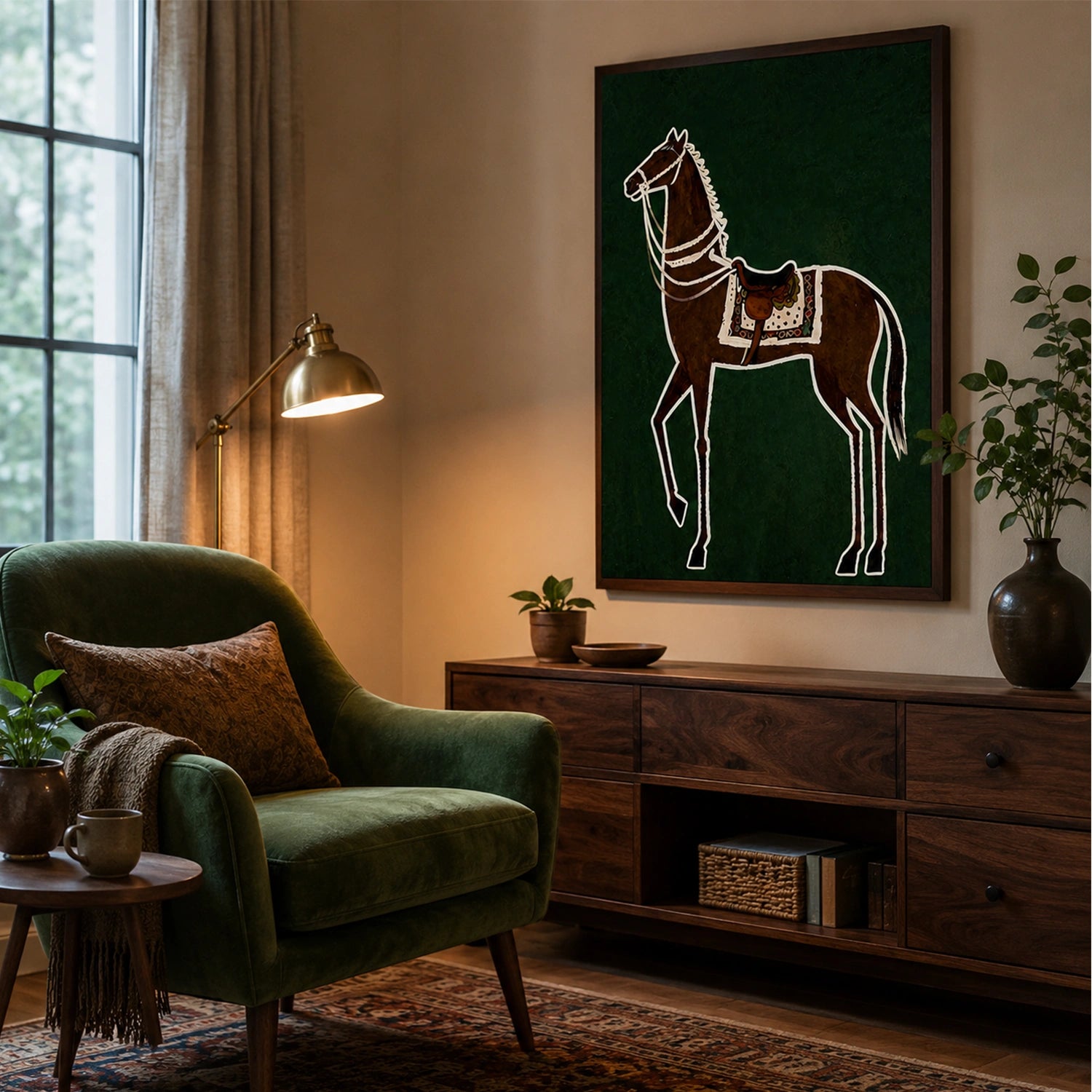 Abstract Animal Horse Wall Art #AL227